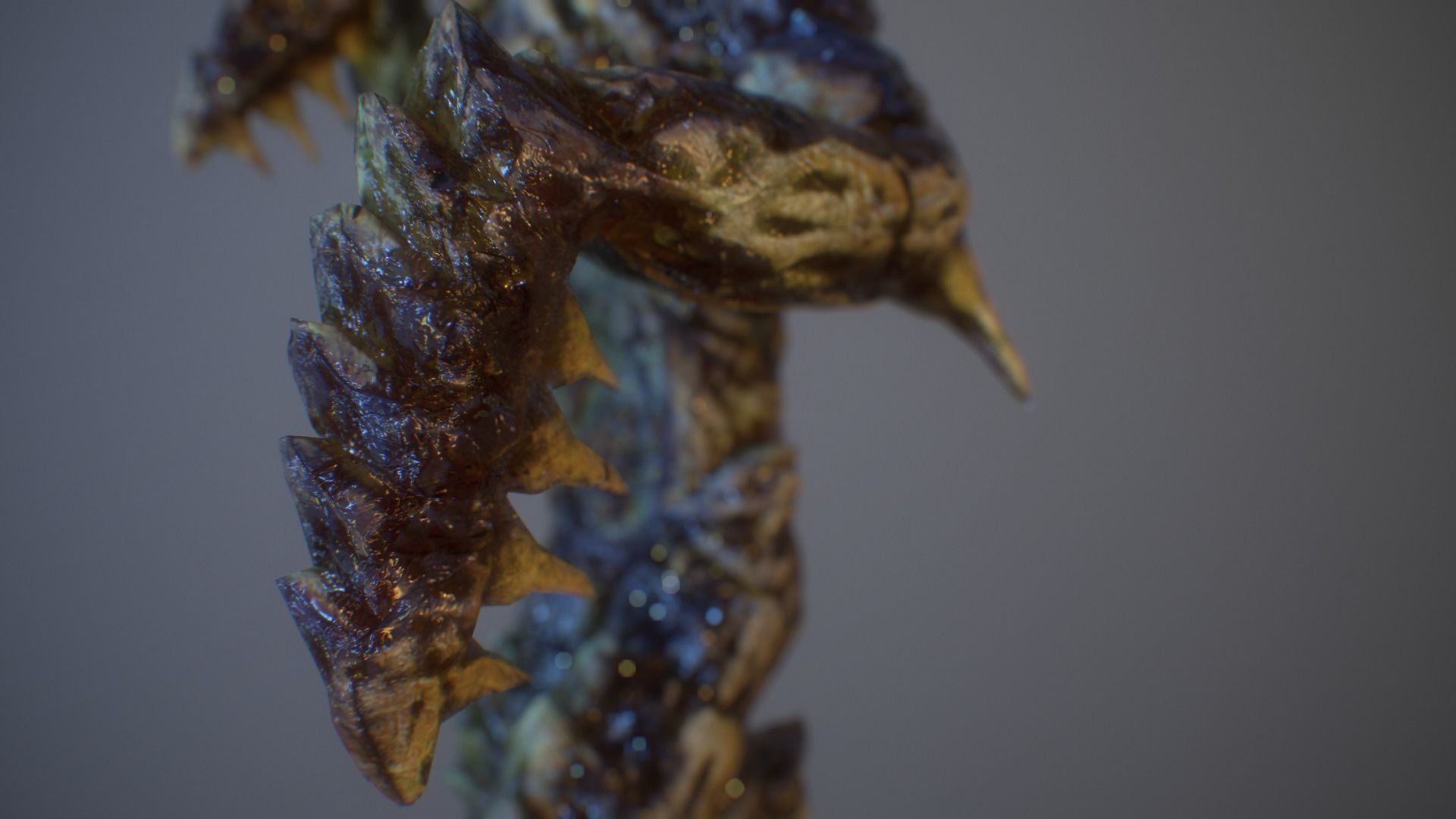 Alien PBR Game Character with LOD Low-poly 3D model_7