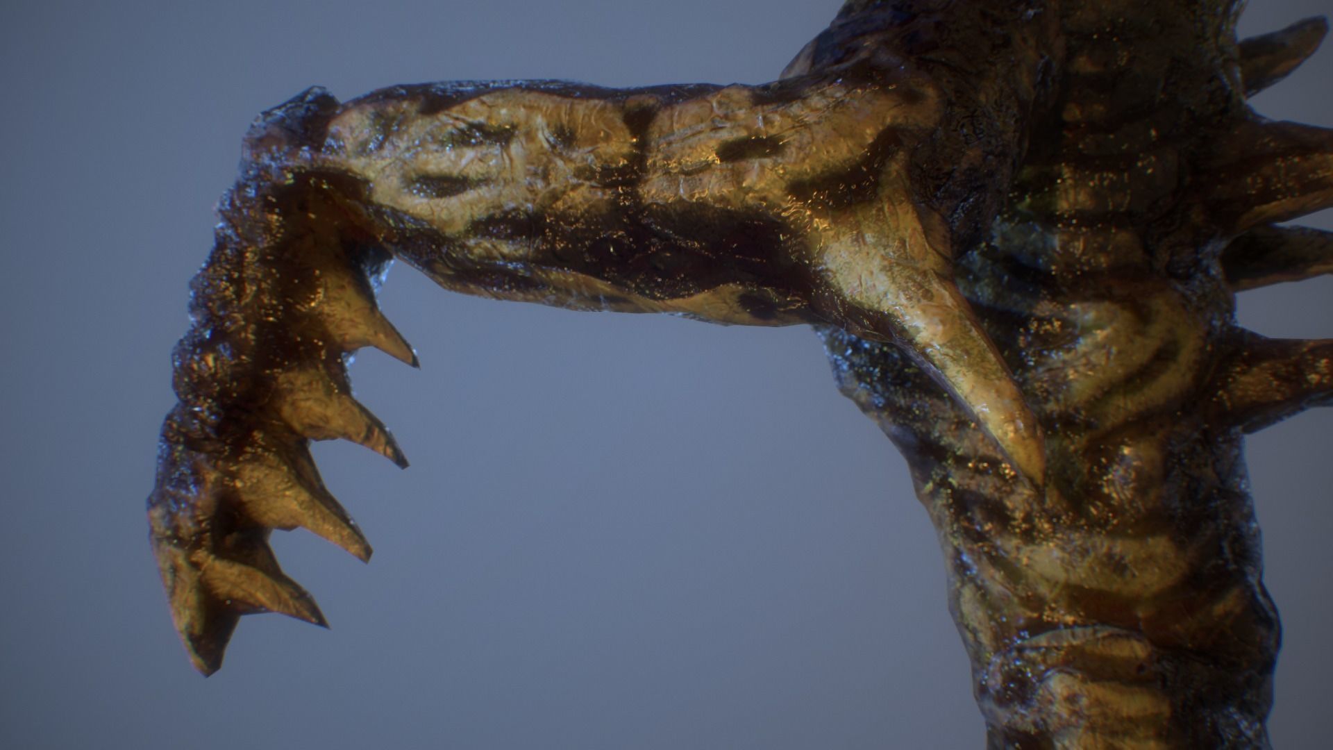 Alien PBR Game Character with LOD Low-poly 3D model_12