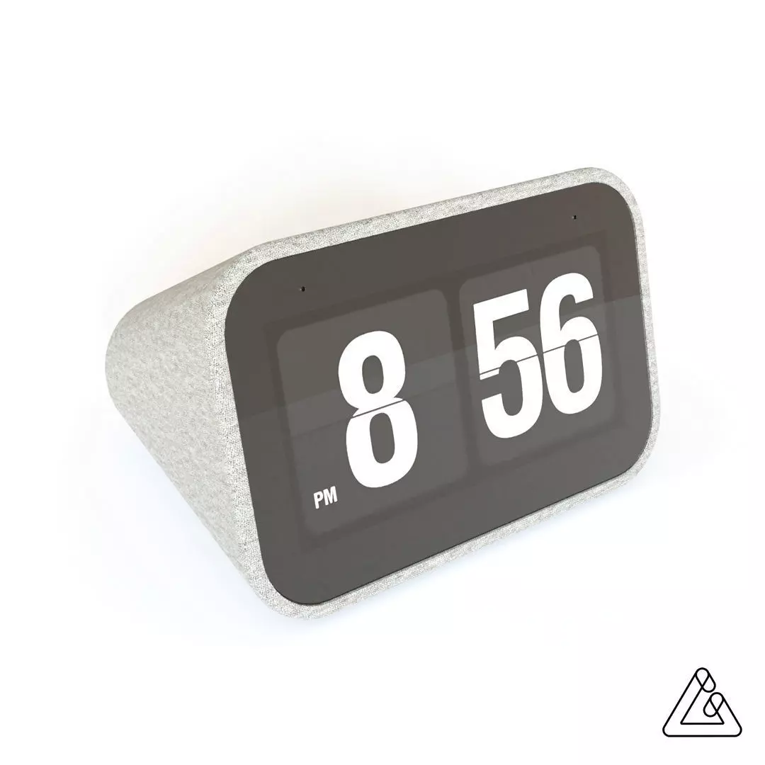 Smart Clock with Google Assistant 3D model_0