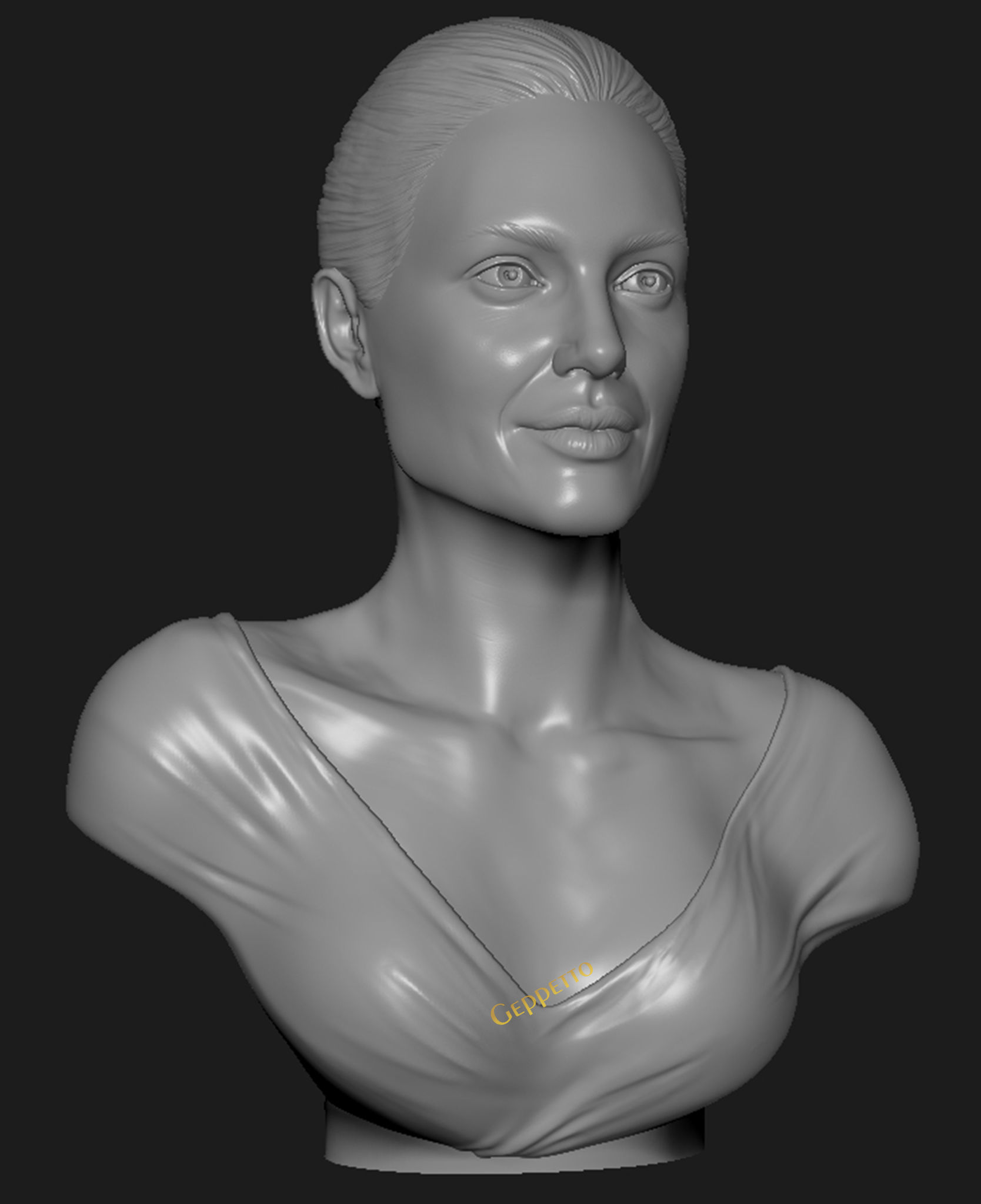 Angelina Jolie 3D bust ready to 3D print 3D print model_62