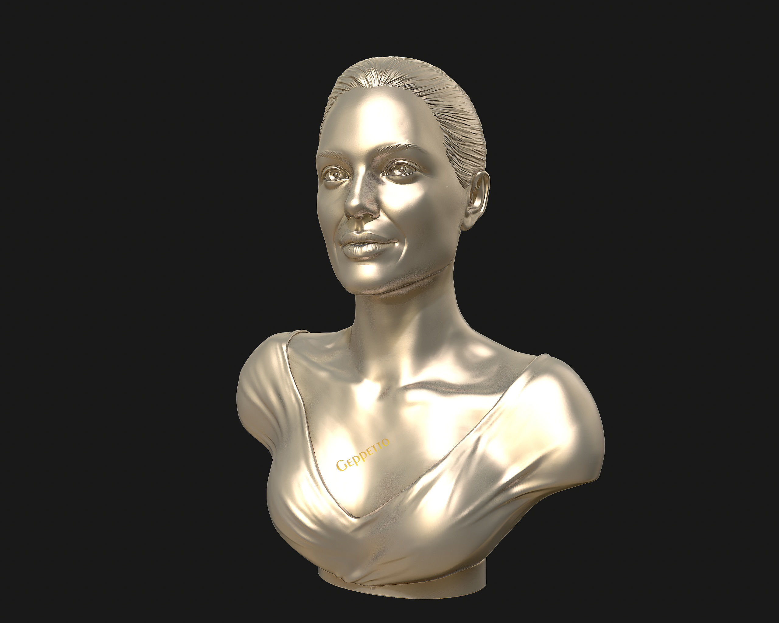 Angelina Jolie 3D bust ready to 3D print 3D print model_30