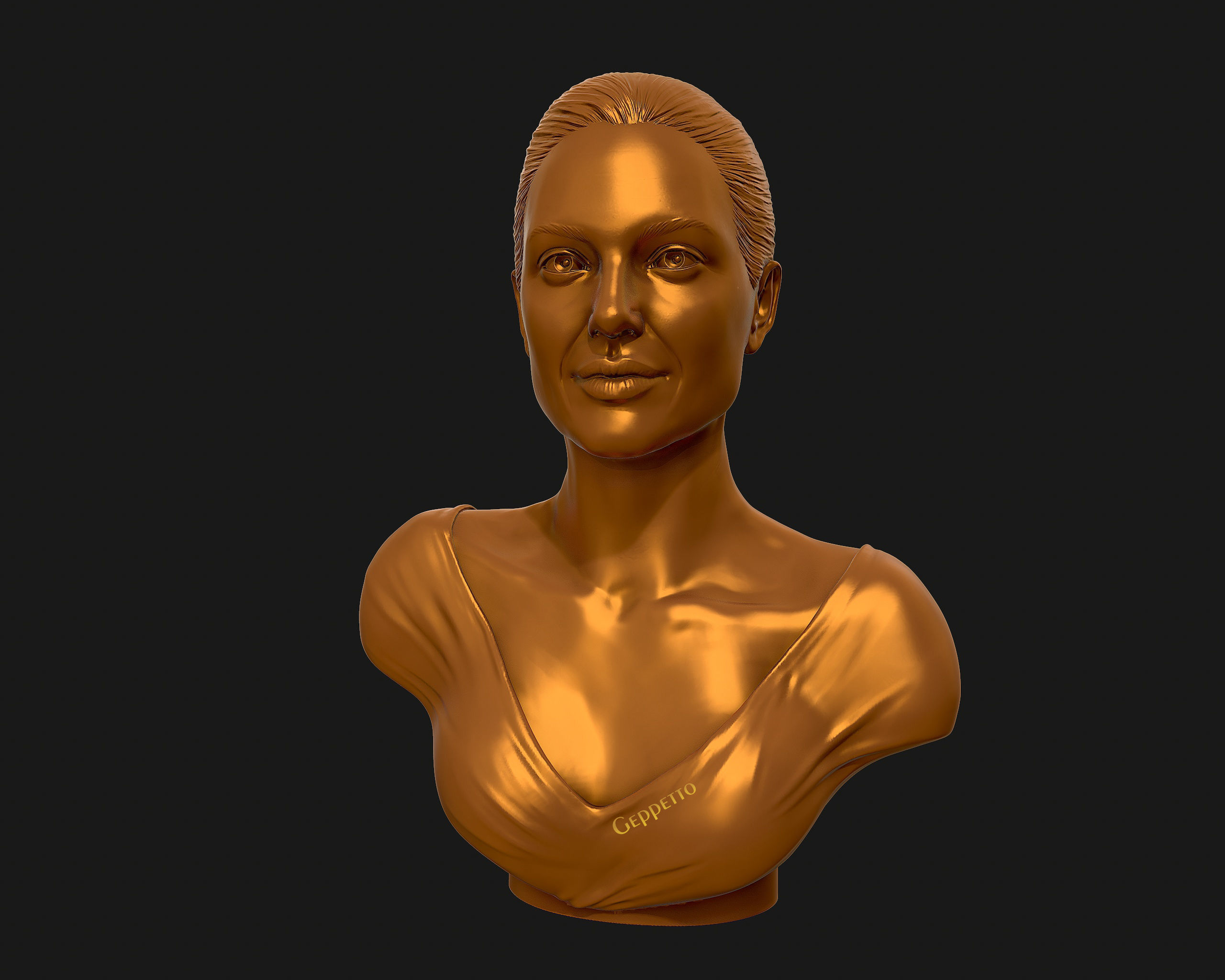 Angelina Jolie 3D bust ready to 3D print 3D print model_54