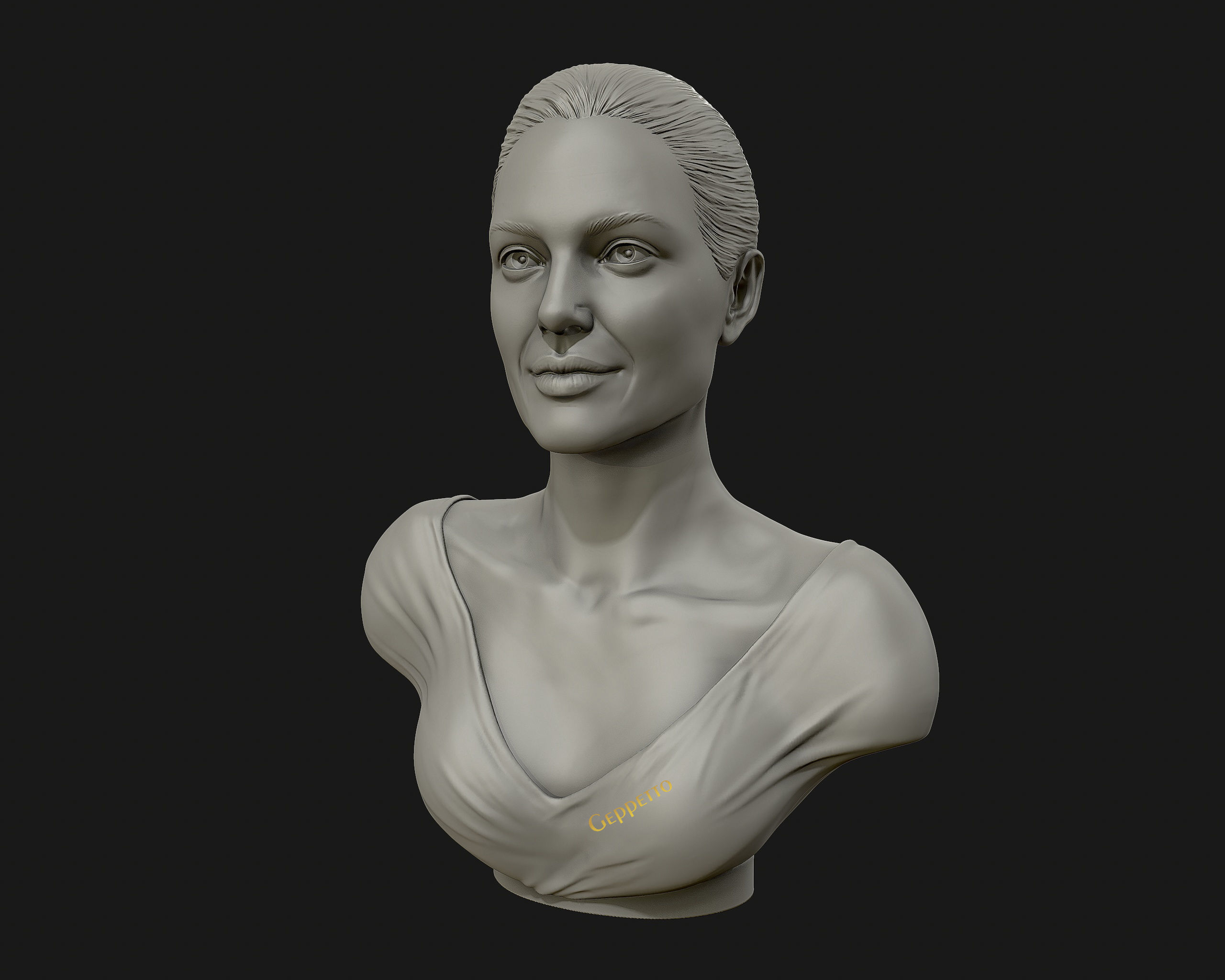 Angelina Jolie 3D bust ready to 3D print 3D print model_23