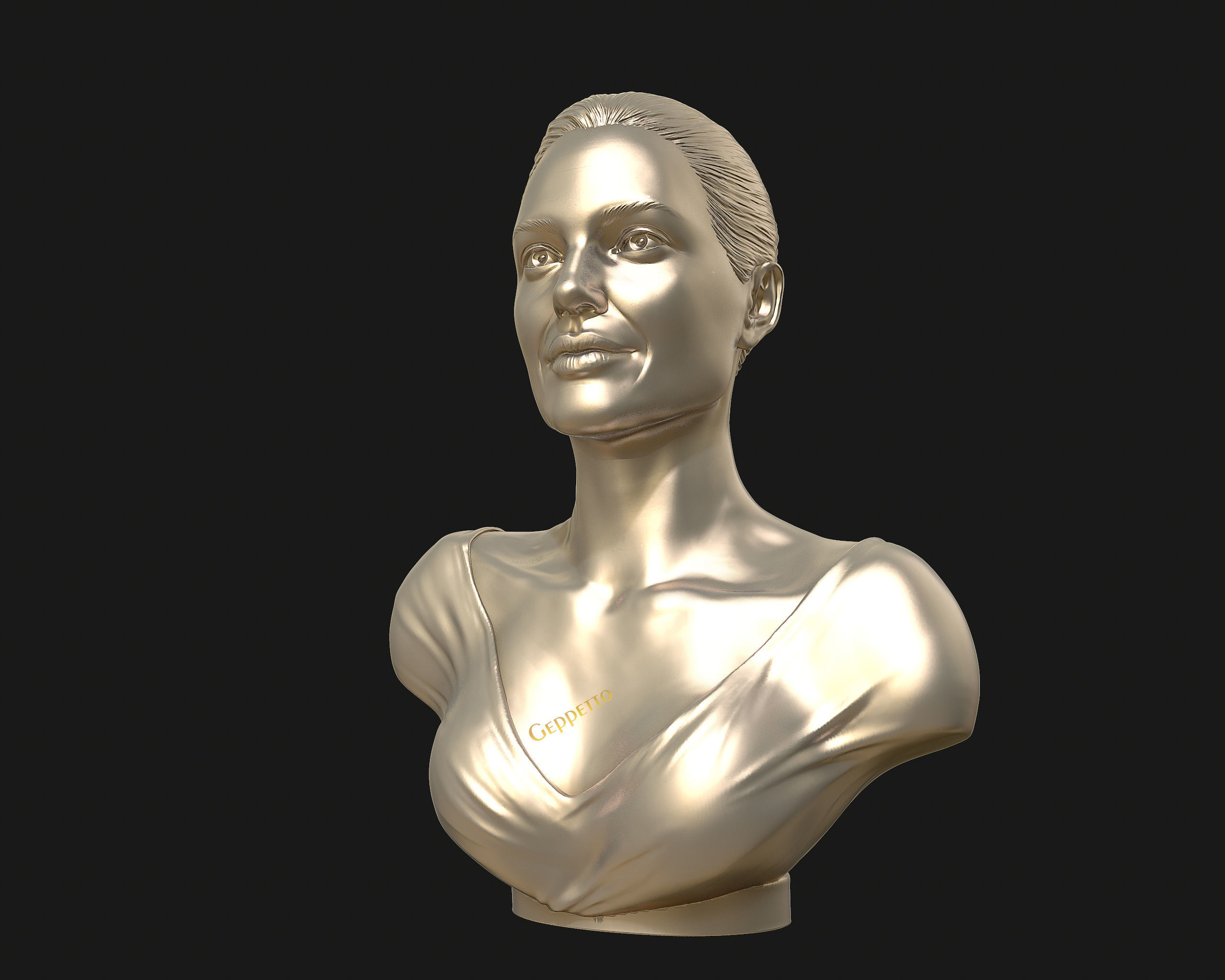 Angelina Jolie 3D bust ready to 3D print 3D print model_52
