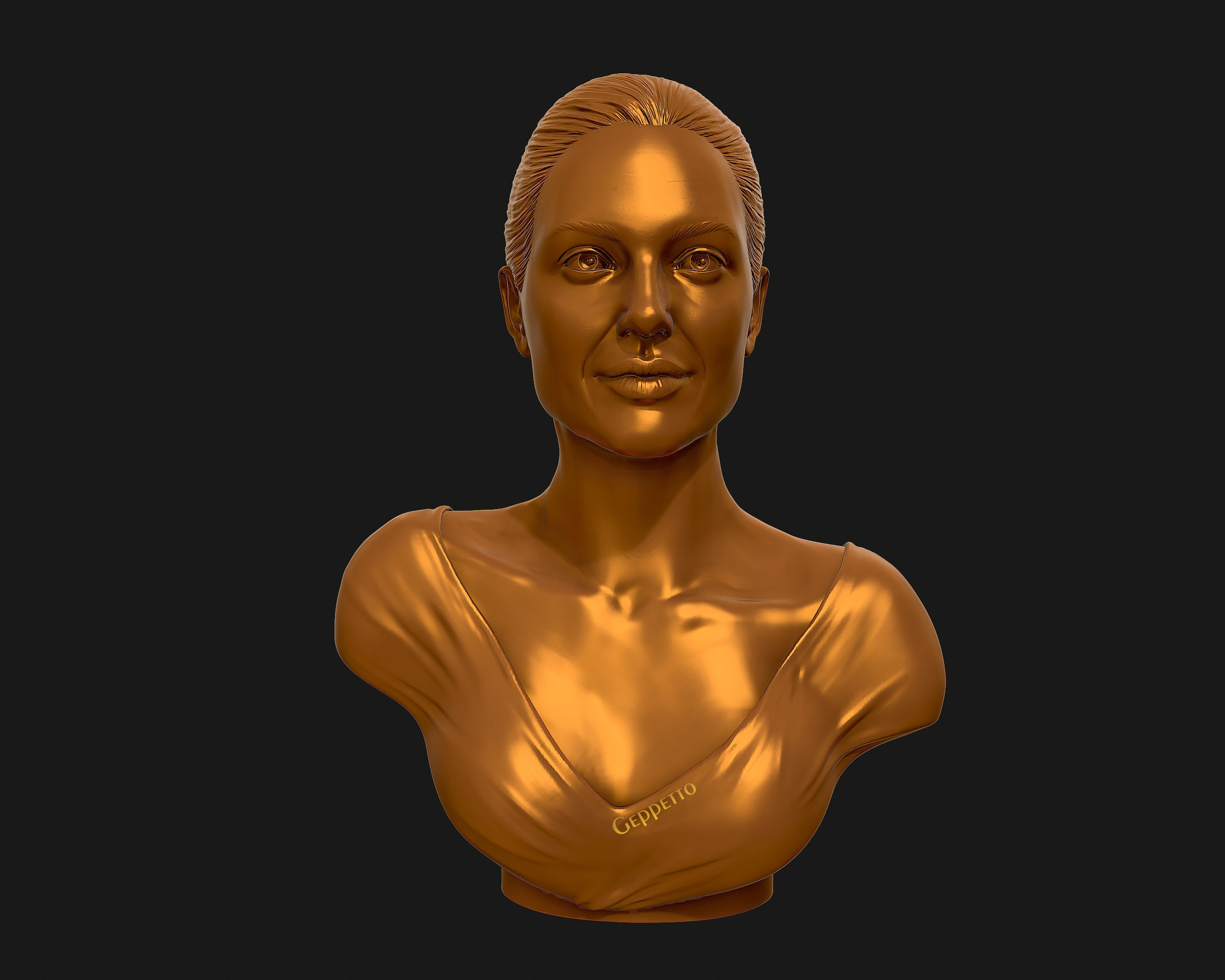 Angelina Jolie 3D bust ready to 3D print 3D print model_53