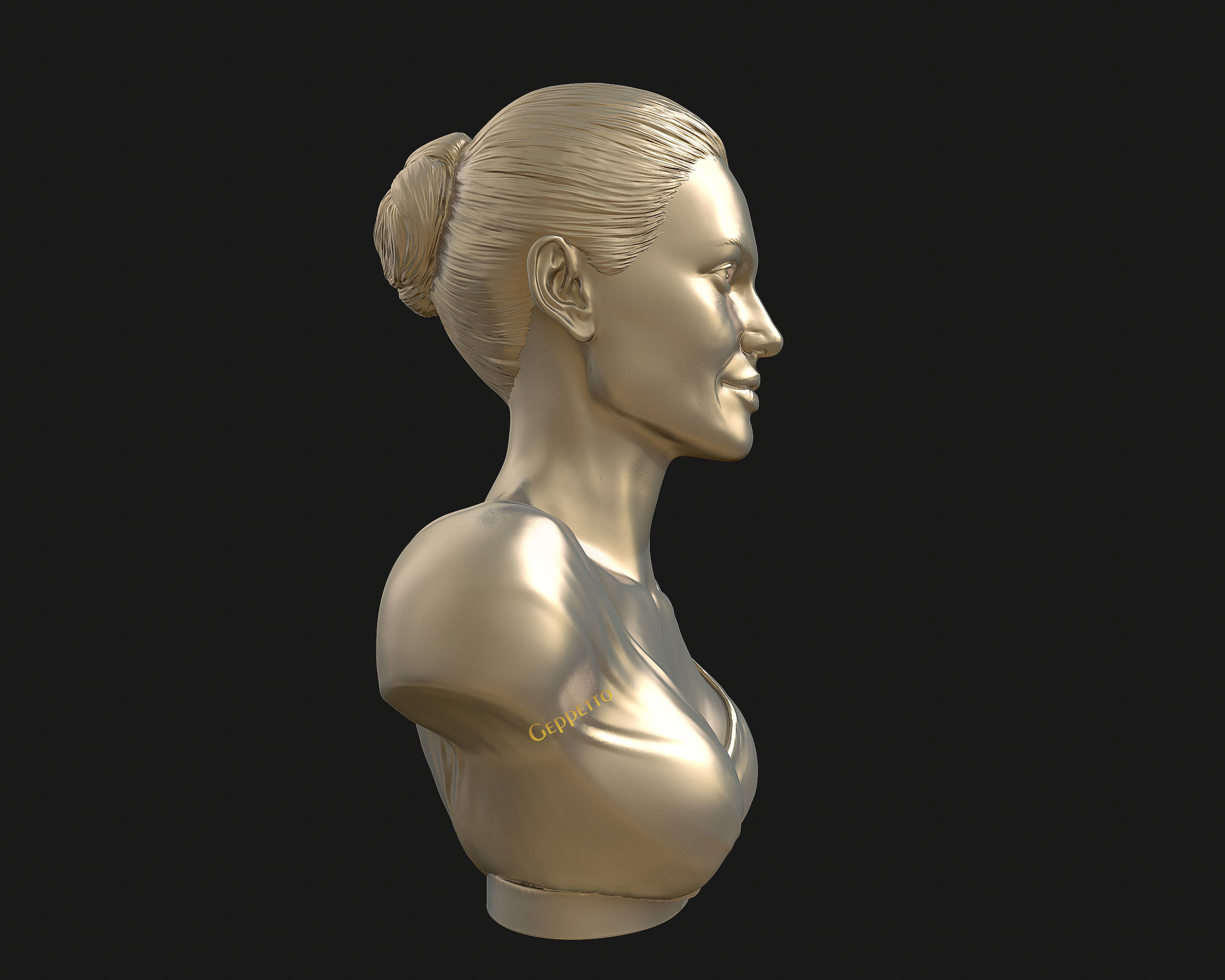 Angelina Jolie 3D bust ready to 3D print 3D print model_49