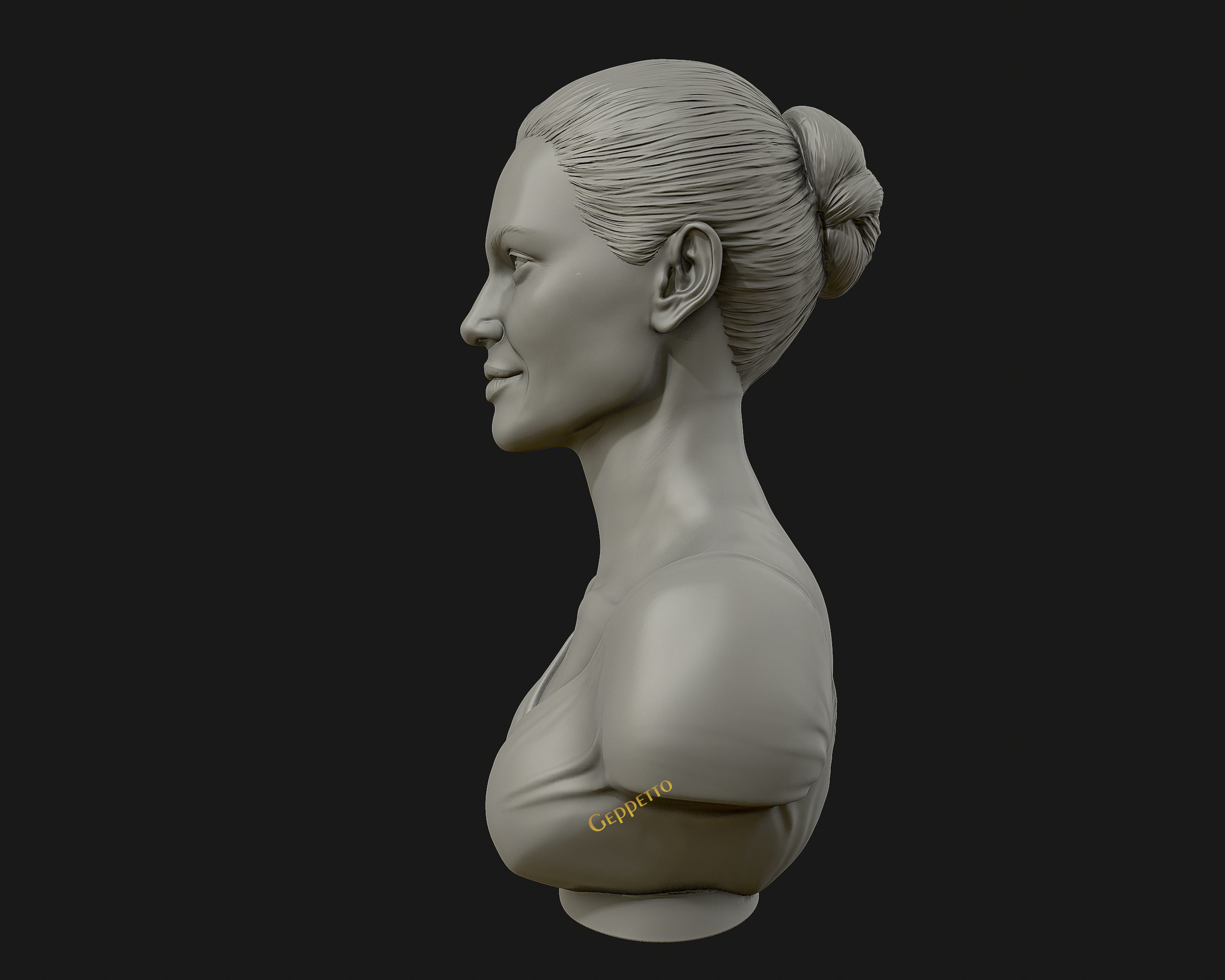 Angelina Jolie 3D bust ready to 3D print 3D print model_4