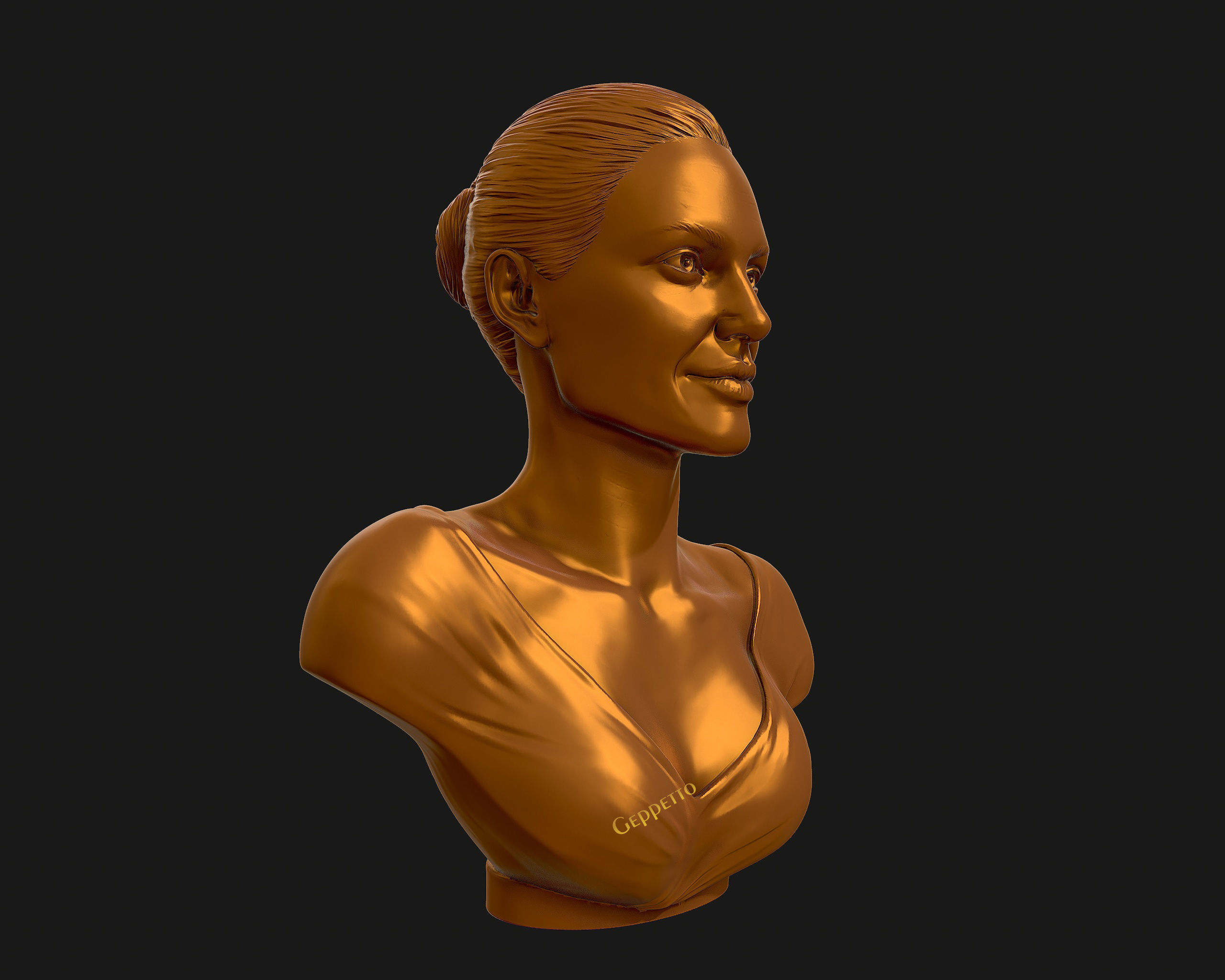 Angelina Jolie 3D bust ready to 3D print 3D print model_60