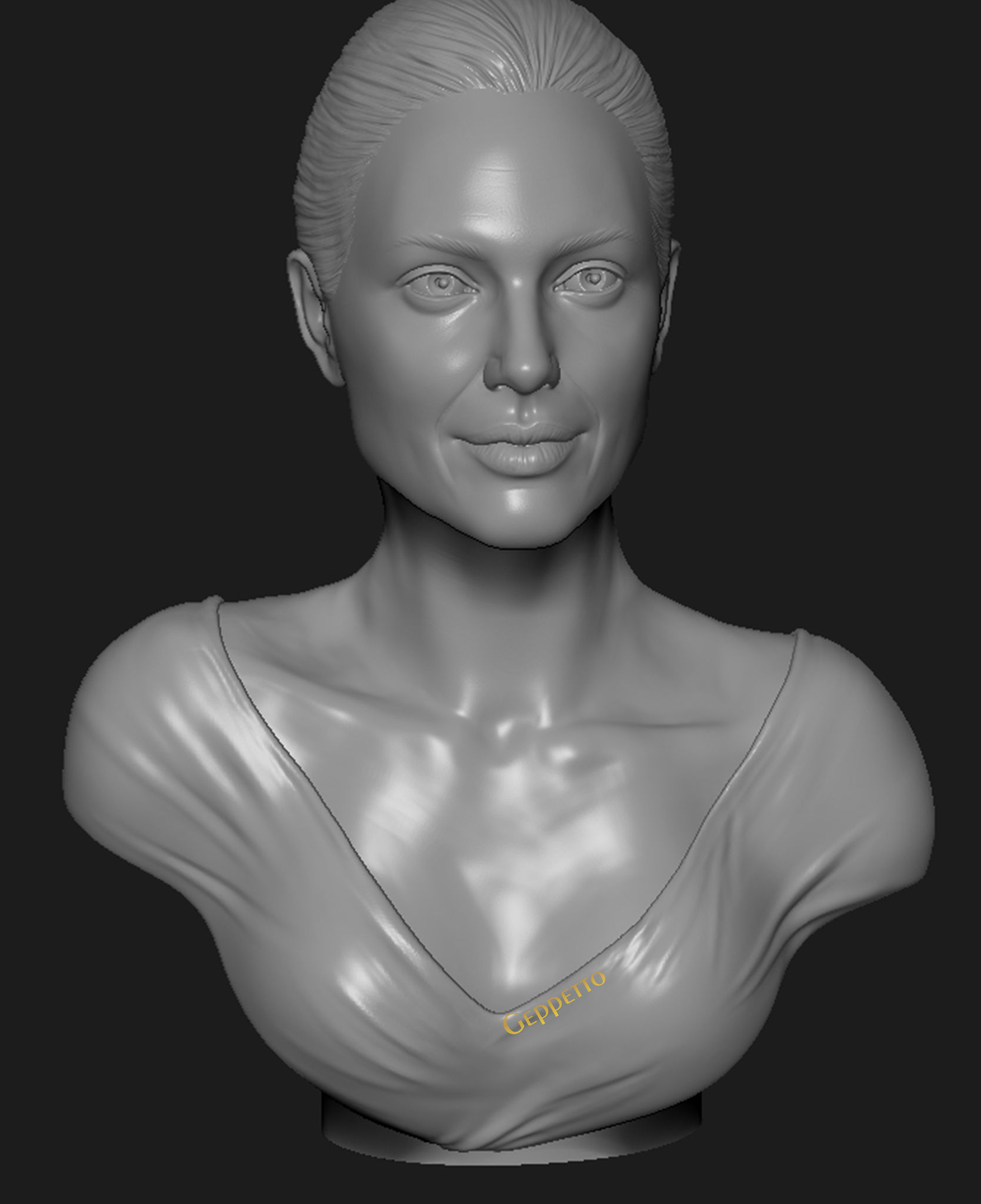 Angelina Jolie 3D bust ready to 3D print 3D print model_63