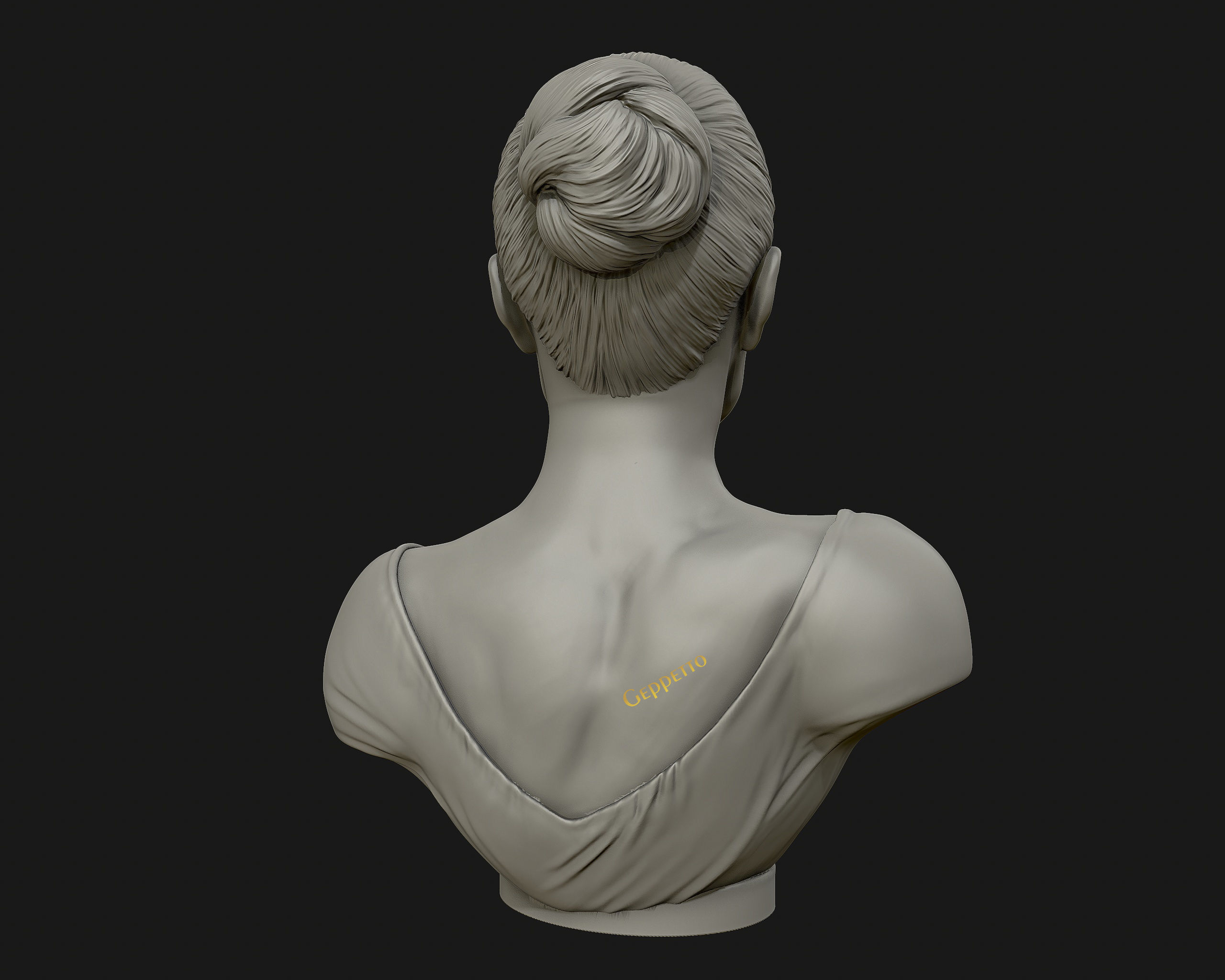 Angelina Jolie 3D bust ready to 3D print 3D print model_8