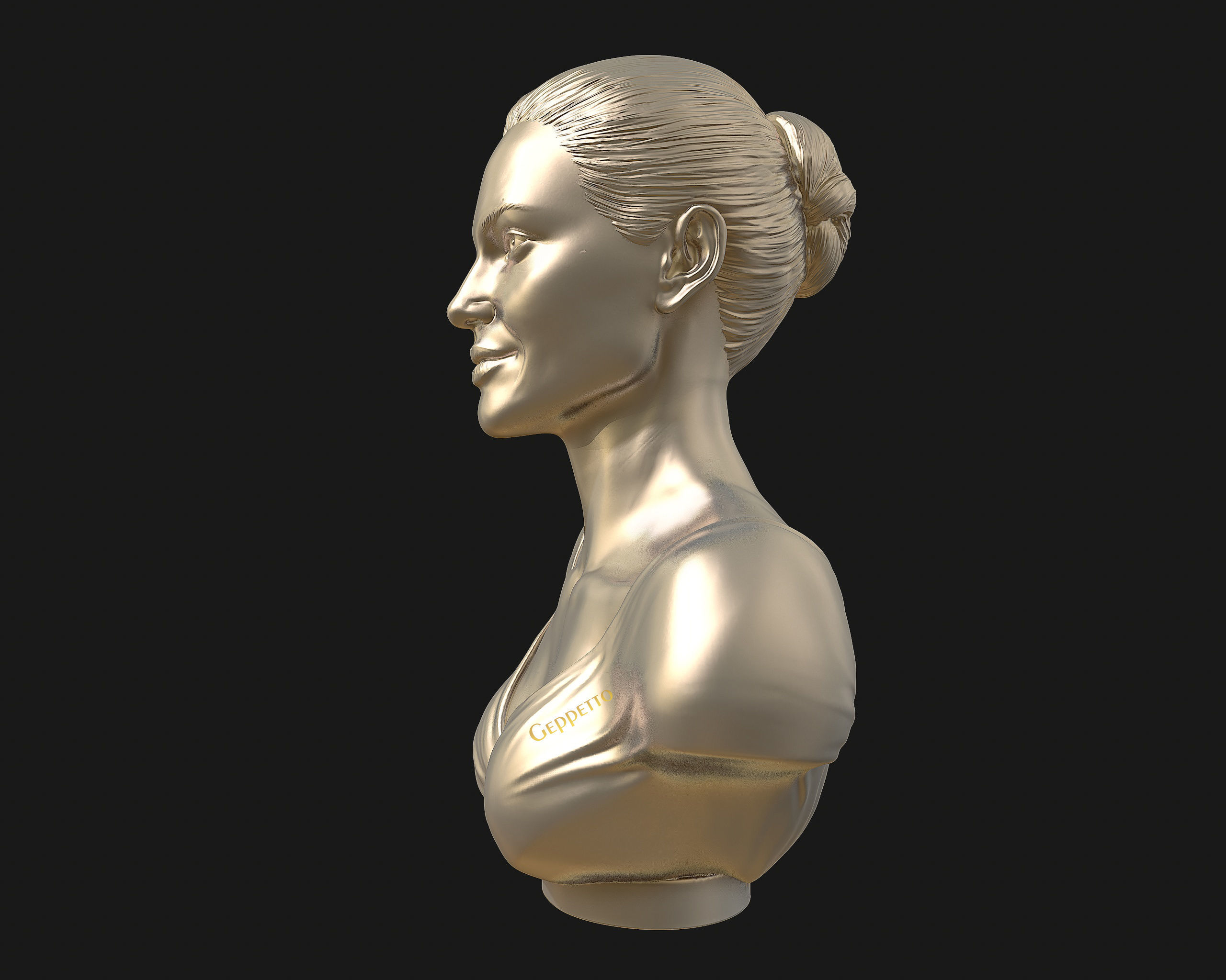 Angelina Jolie 3D bust ready to 3D print 3D print model_38