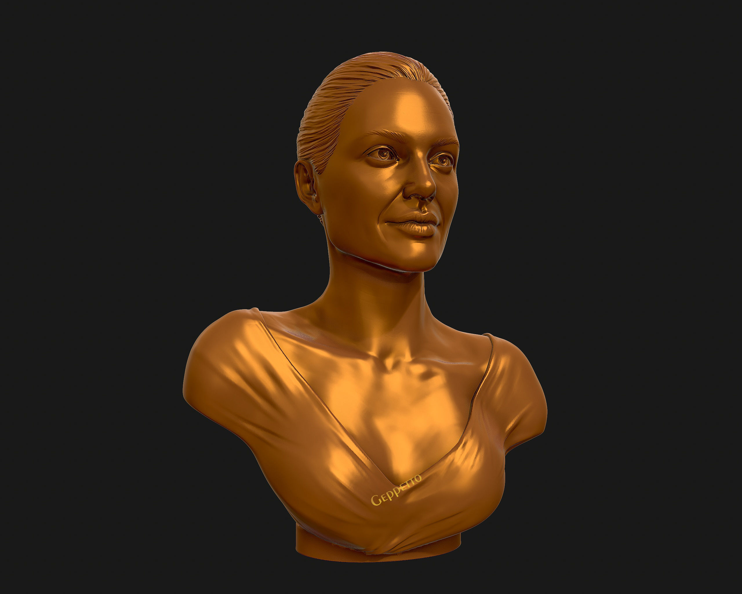 Angelina Jolie 3D bust ready to 3D print 3D print model_59