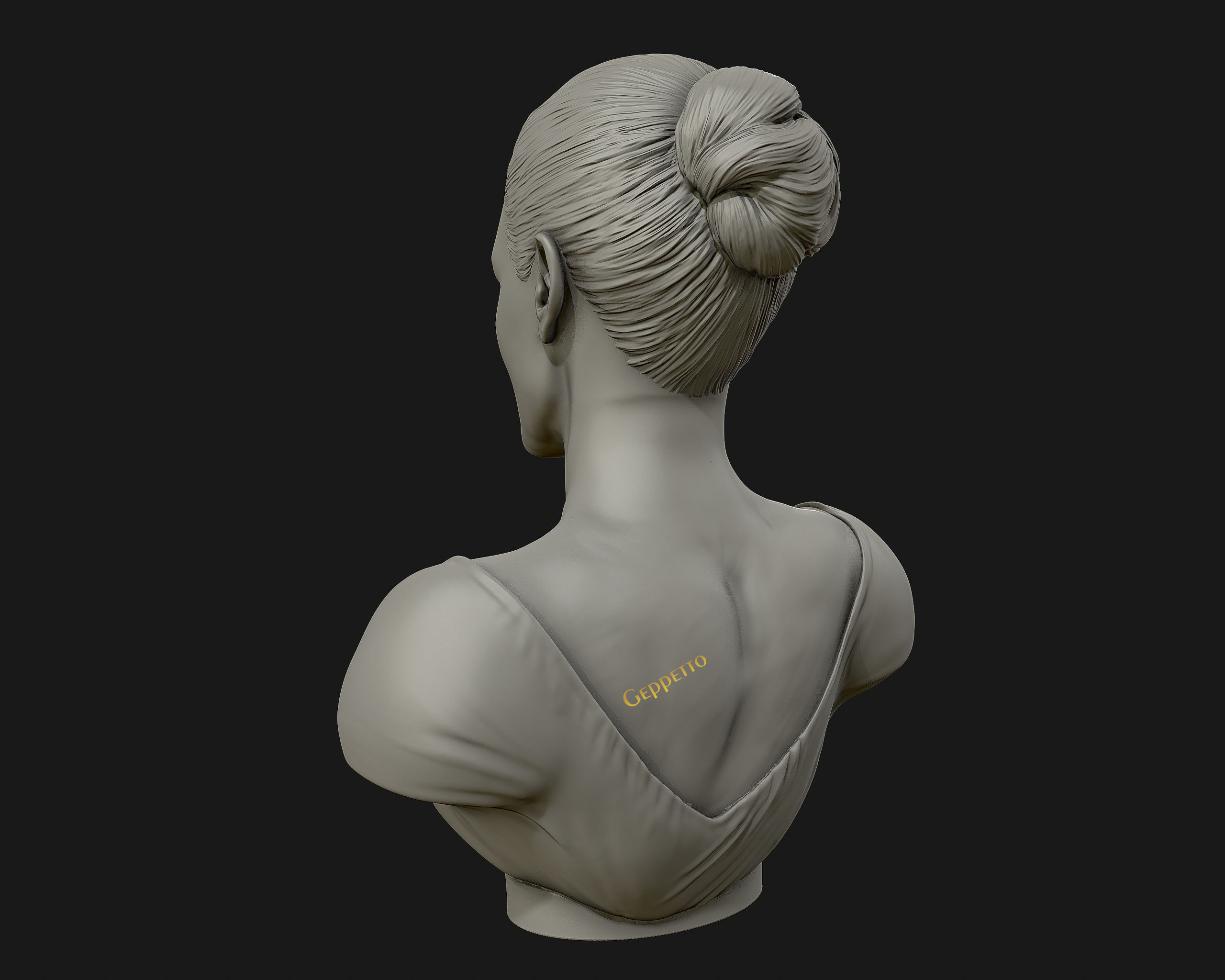 Angelina Jolie 3D bust ready to 3D print 3D print model_7