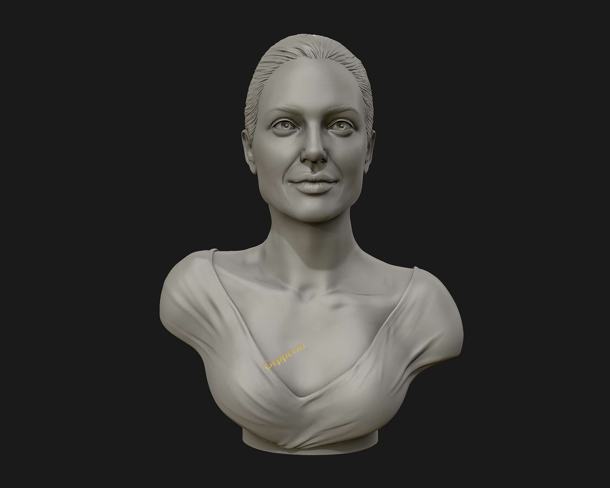 Angelina Jolie 3D bust ready to 3D print 3D print model_20