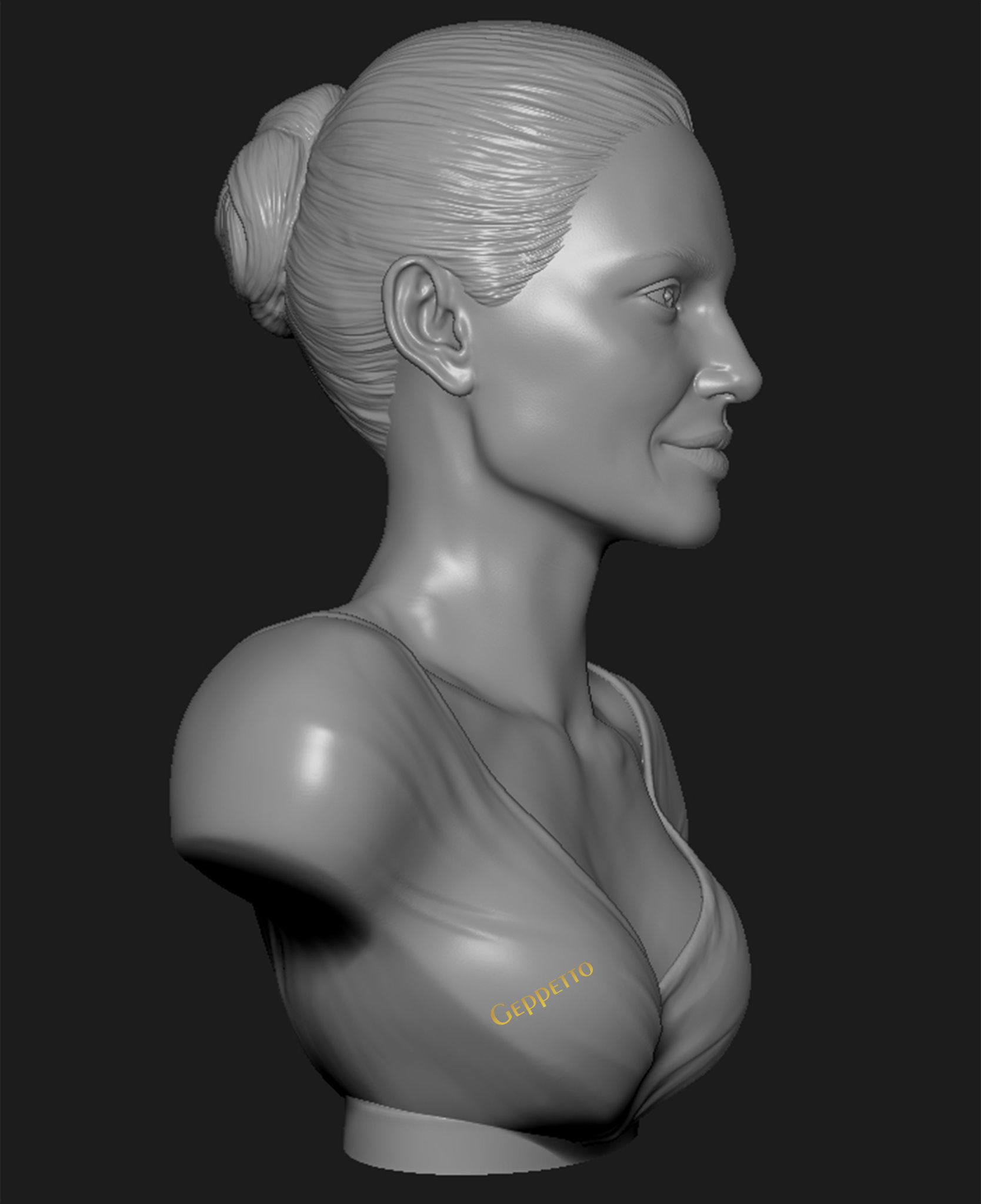 Angelina Jolie 3D bust ready to 3D print 3D print model_61