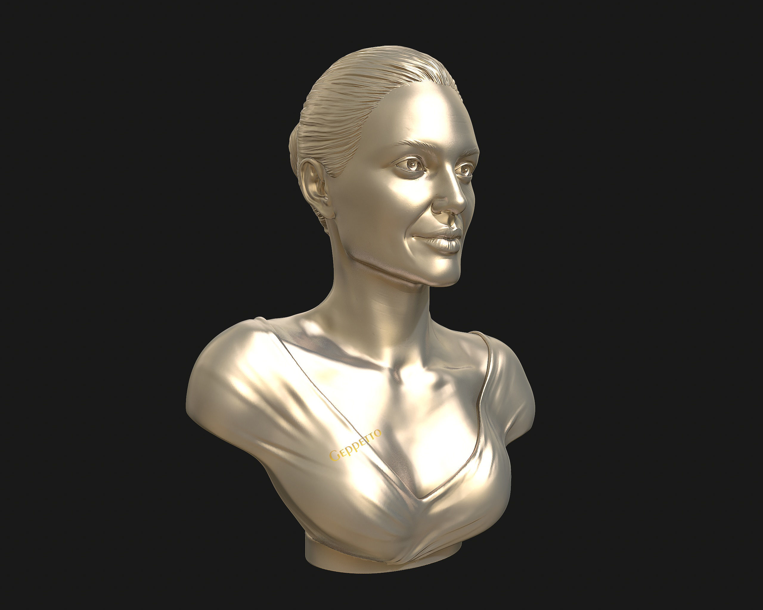 Angelina Jolie 3D bust ready to 3D print 3D print model_43