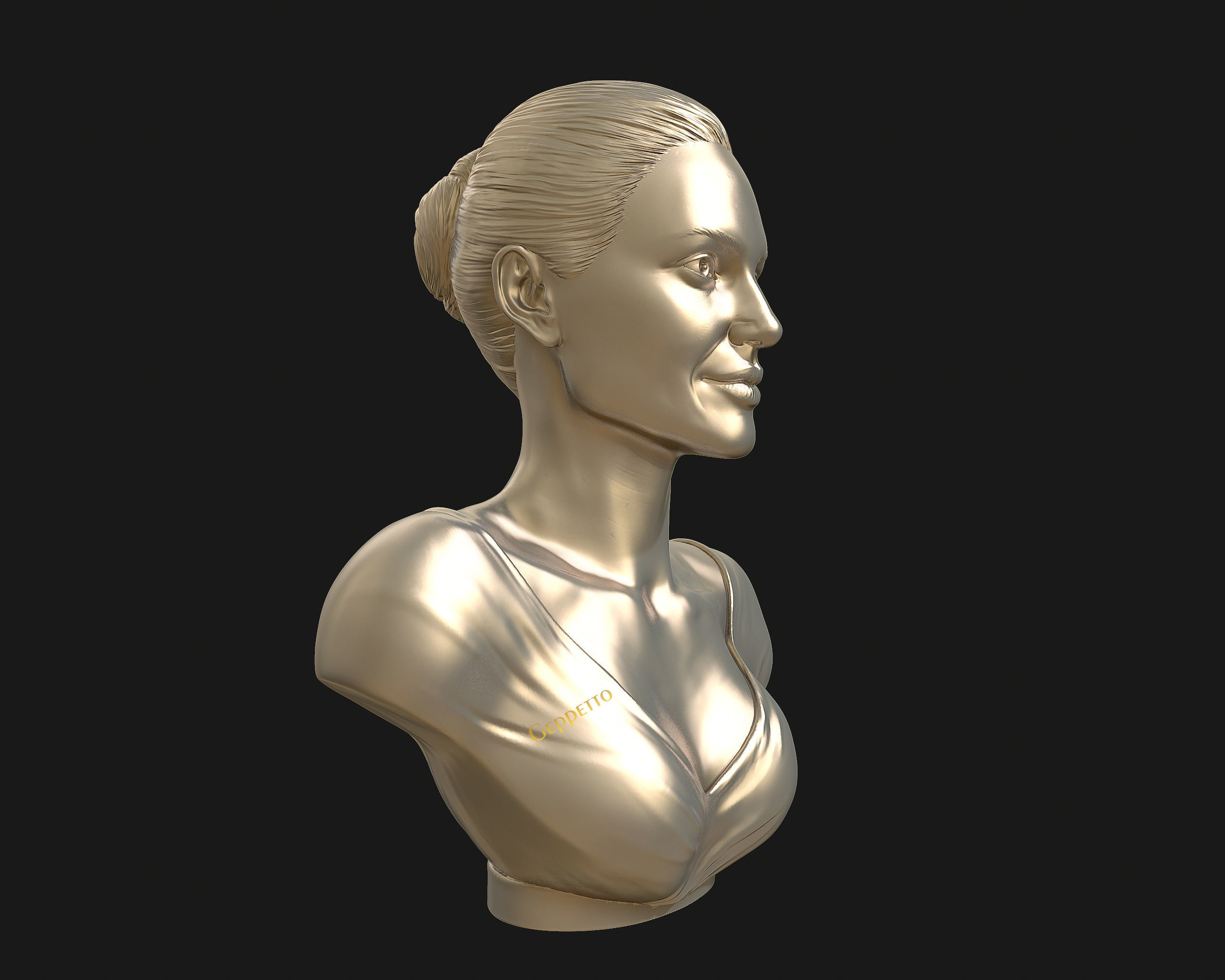 Angelina Jolie 3D bust ready to 3D print 3D print model_47