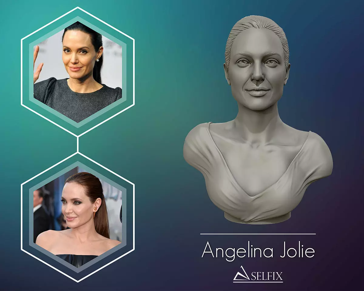 Angelina Jolie 3D bust ready to 3D print 3D print model_0