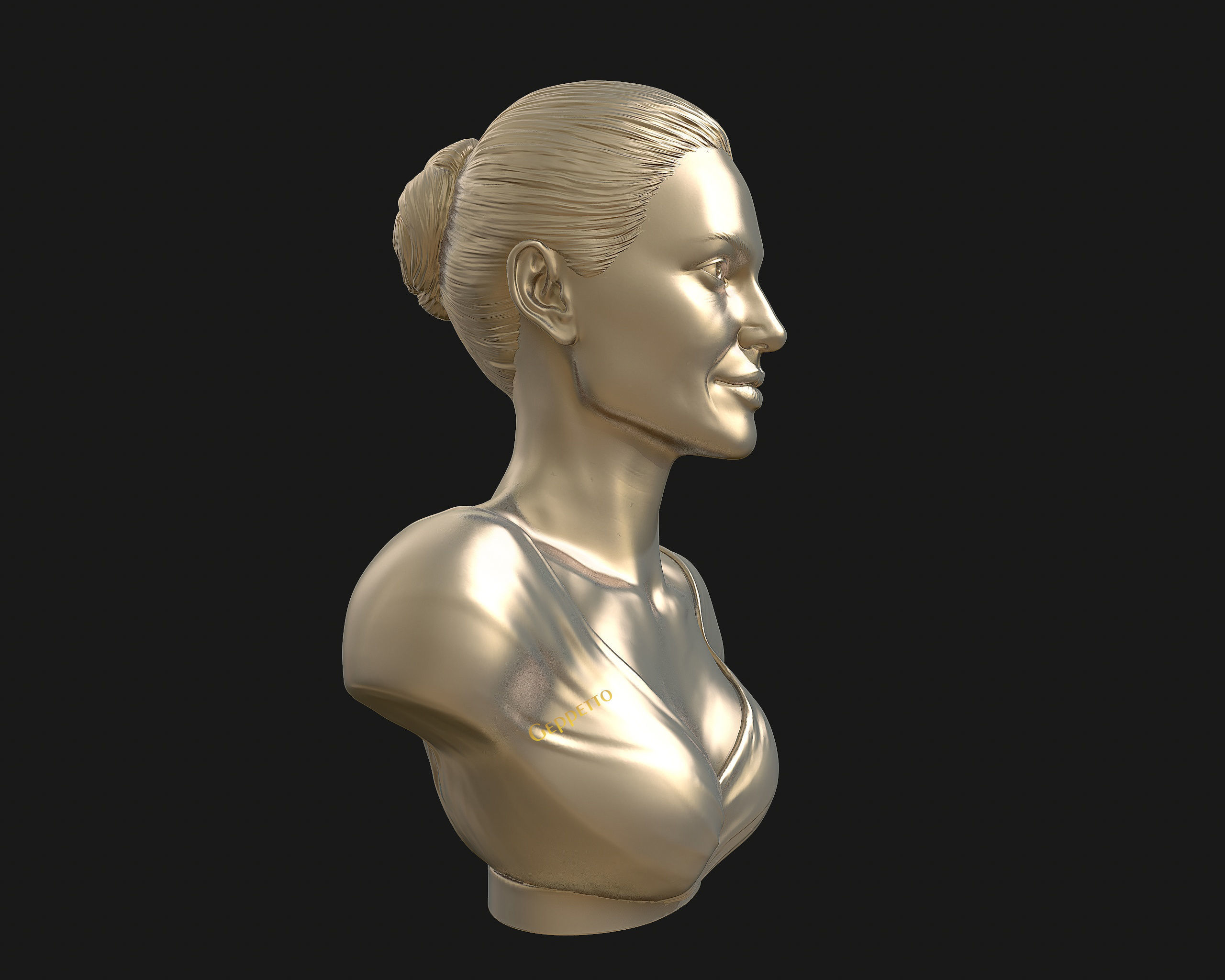 Angelina Jolie 3D bust ready to 3D print 3D print model_48