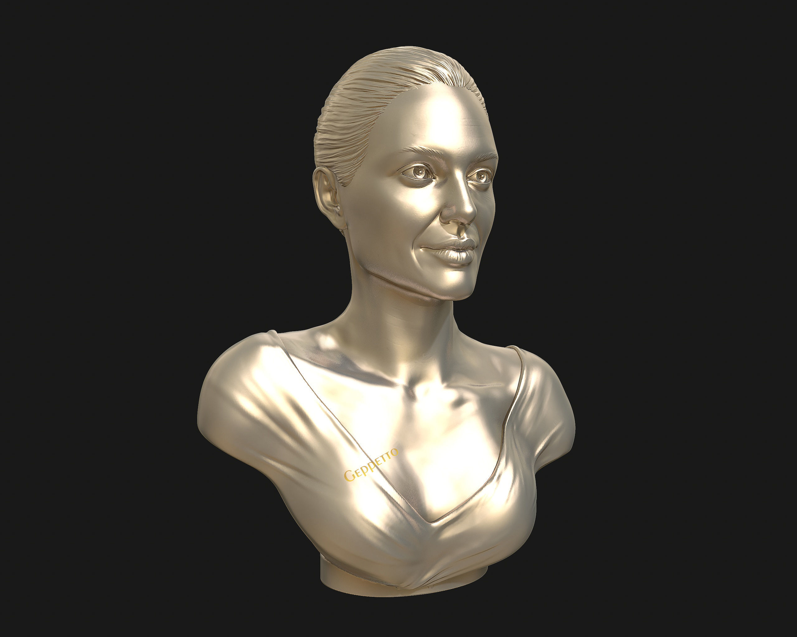 Angelina Jolie 3D bust ready to 3D print 3D print model_42
