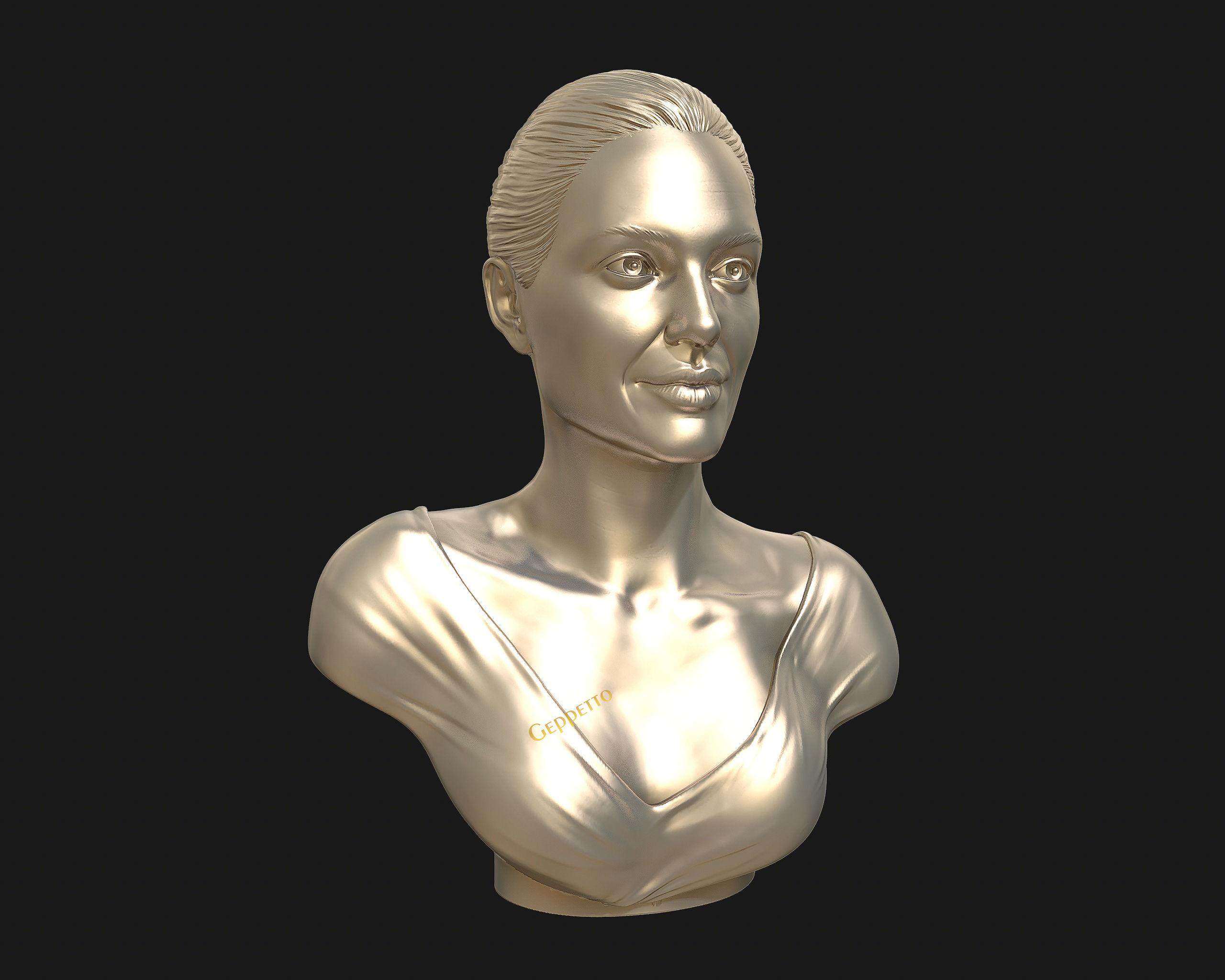 Angelina Jolie 3D bust ready to 3D print 3D print model_41