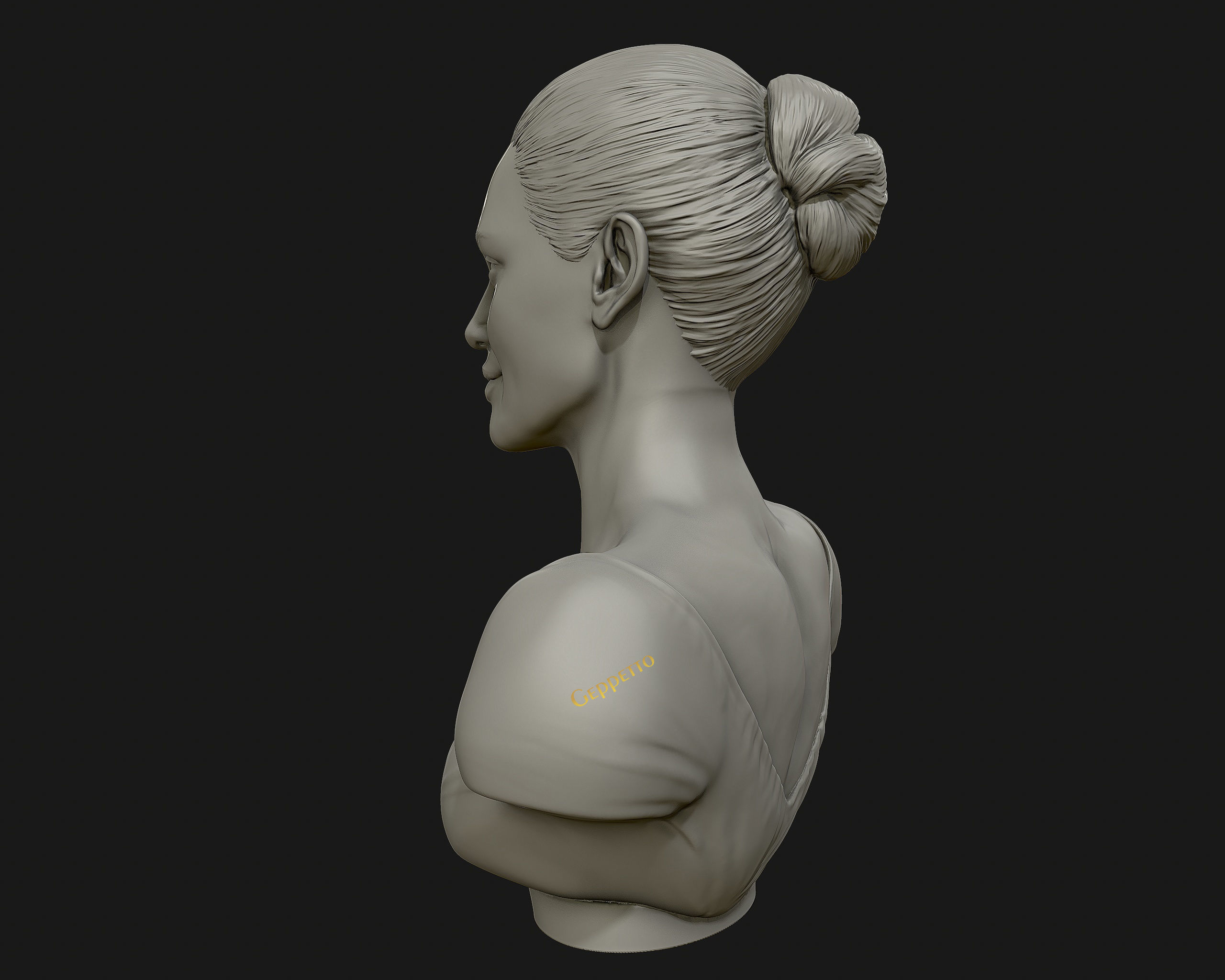 Angelina Jolie 3D bust ready to 3D print 3D print model_5