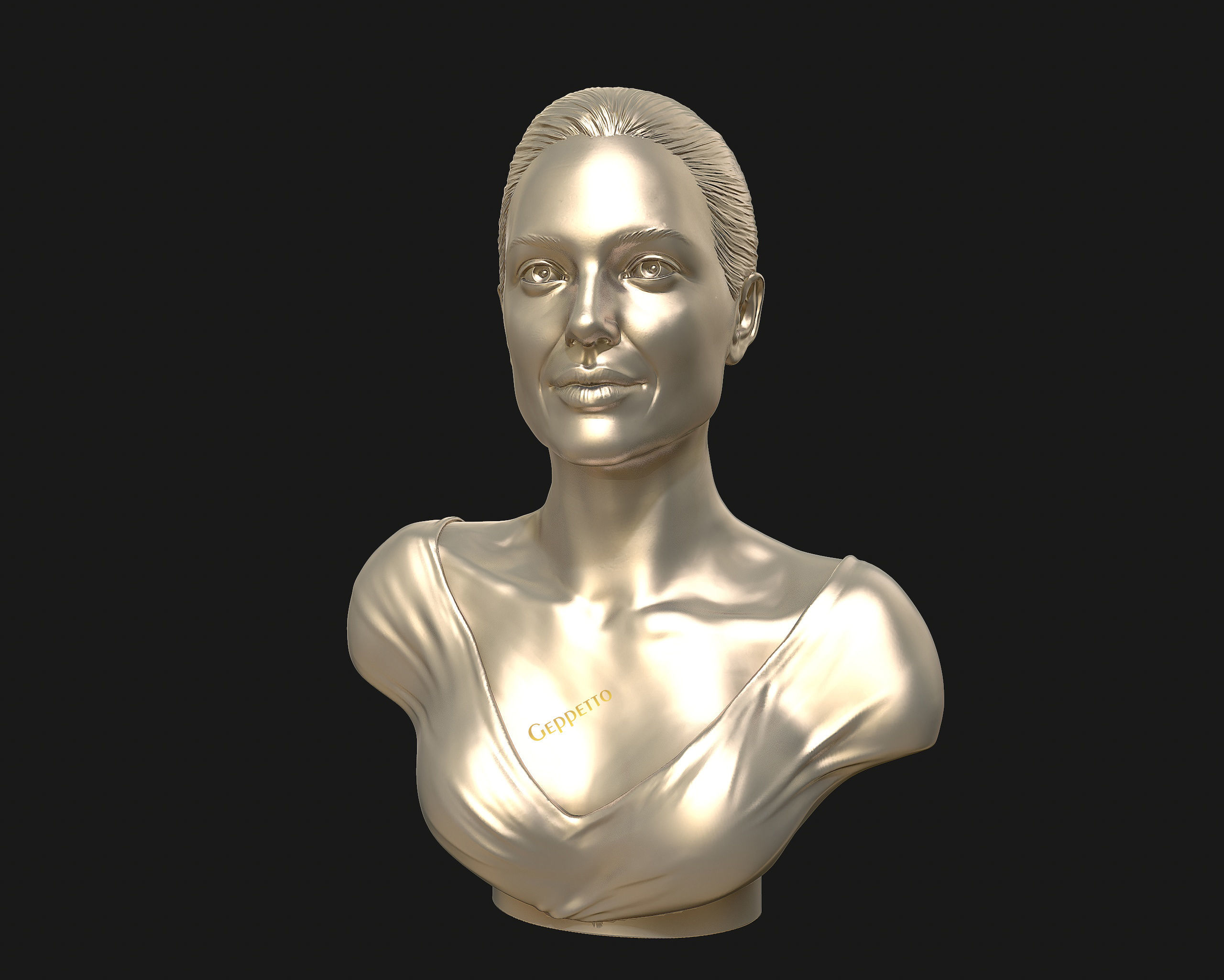 Angelina Jolie 3D bust ready to 3D print 3D print model_29