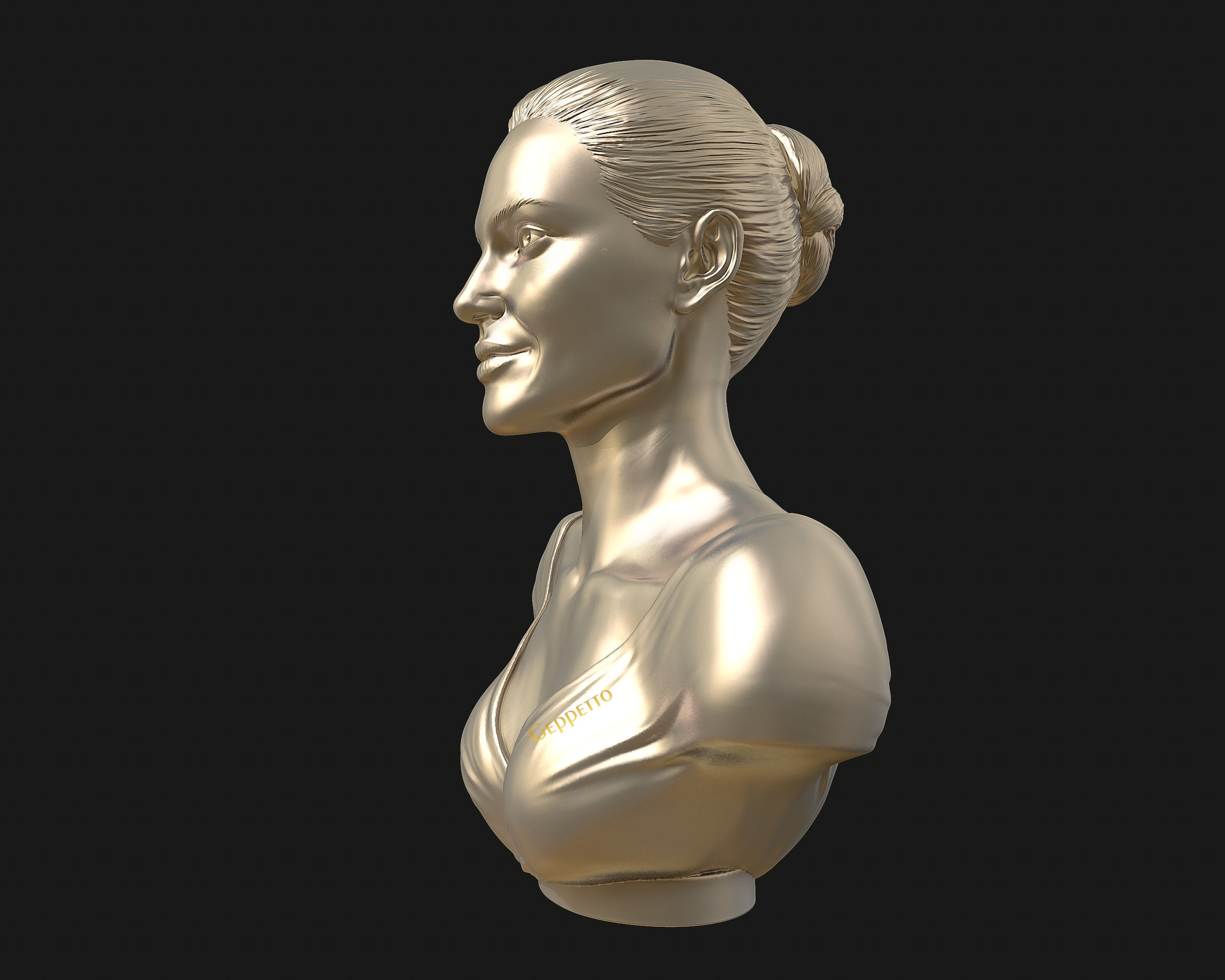 Angelina Jolie 3D bust ready to 3D print 3D print model_37