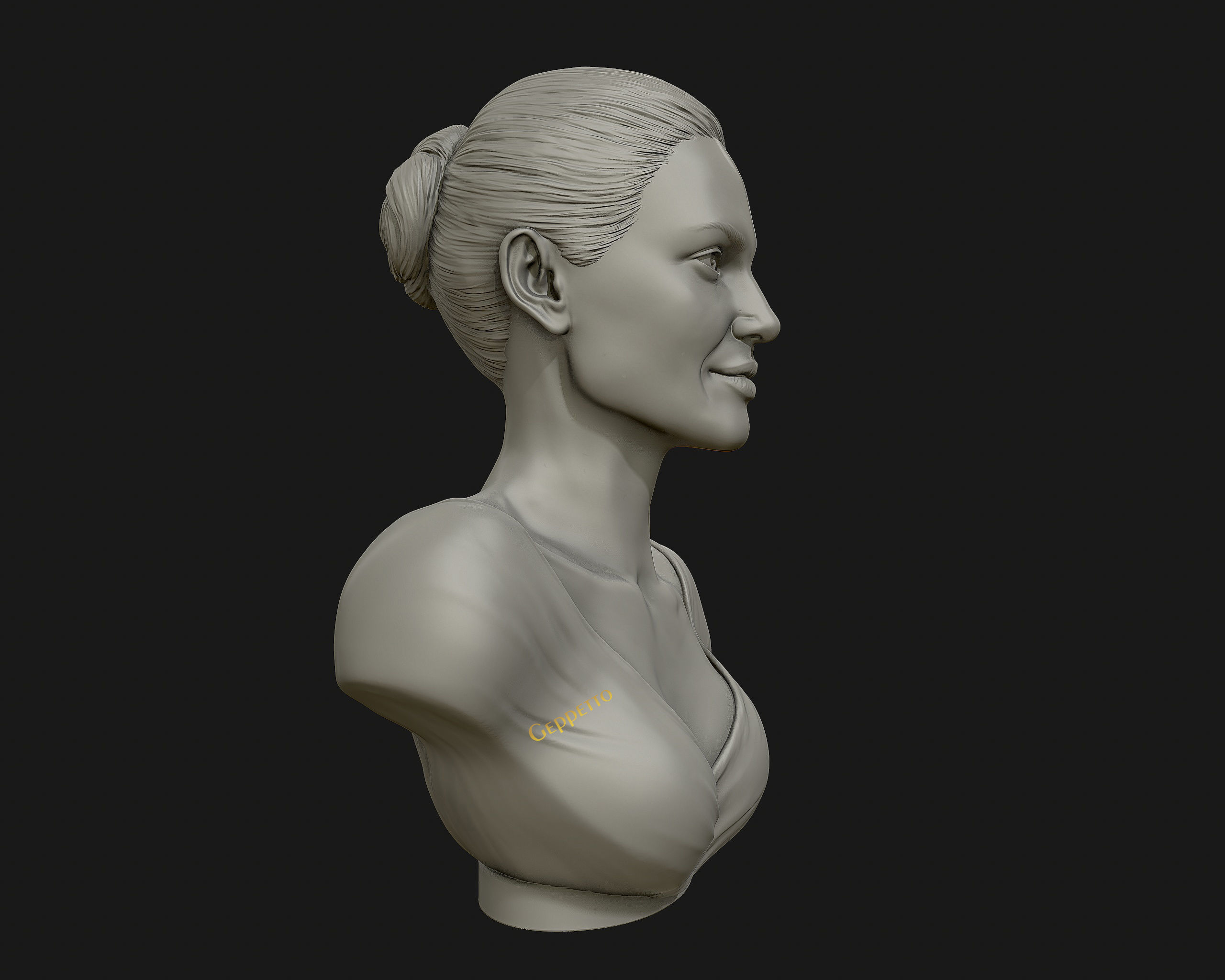 Angelina Jolie 3D bust ready to 3D print 3D print model_11