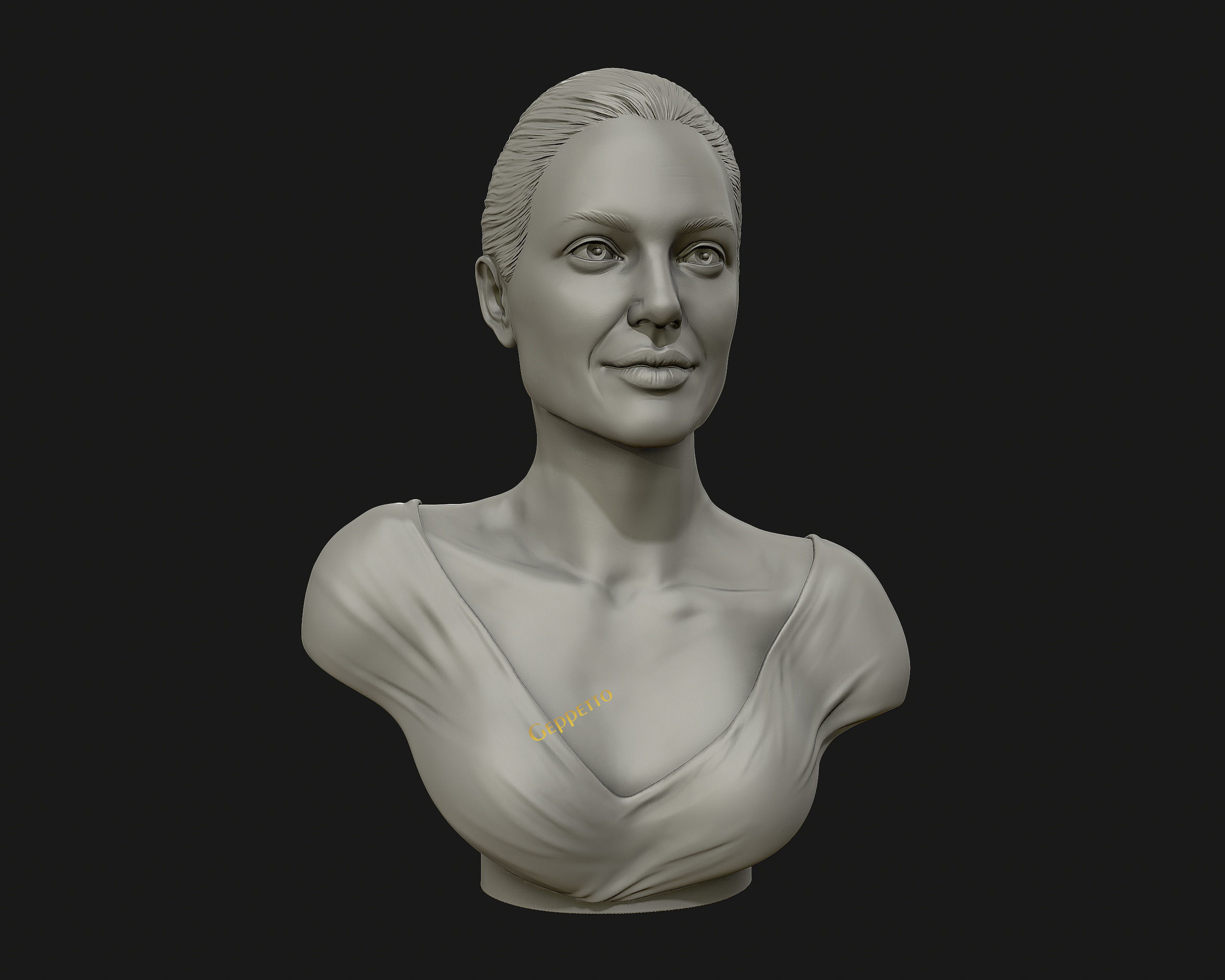 Angelina Jolie 3D bust ready to 3D print 3D print model_19