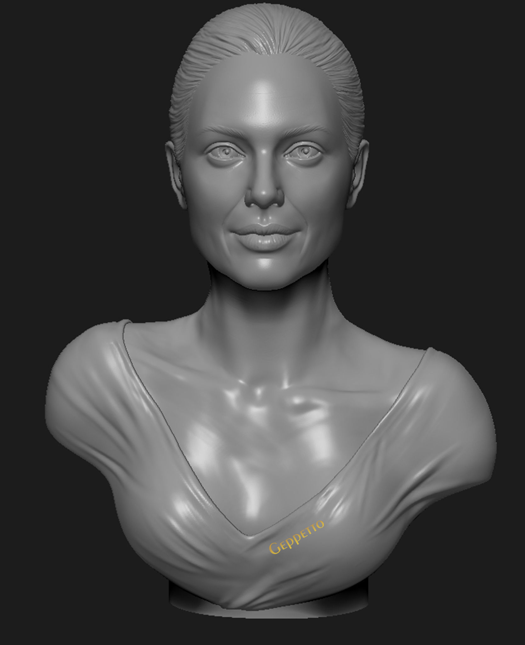 Angelina Jolie 3D bust ready to 3D print 3D print model_64