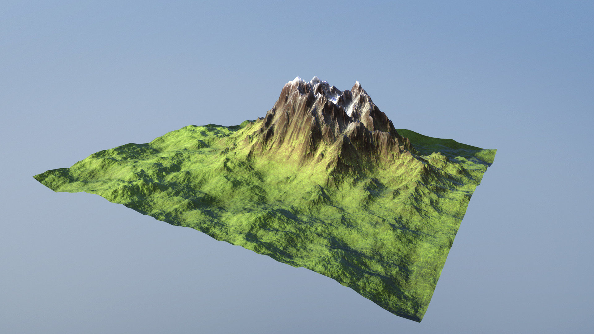 Low Poly Modular Mountain Model PBR Unity Game Ready 03 Low-poly 3D model_6