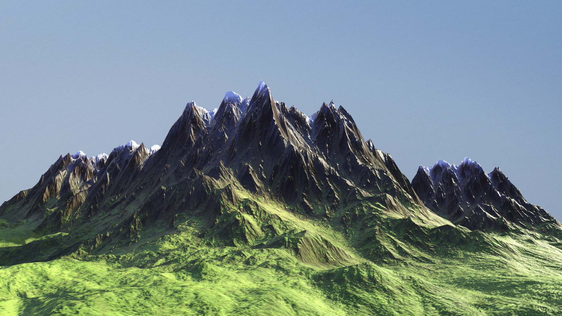 Low Poly Modular Mountain Model PBR Unity Game Ready 03 Low-poly 3D model_4