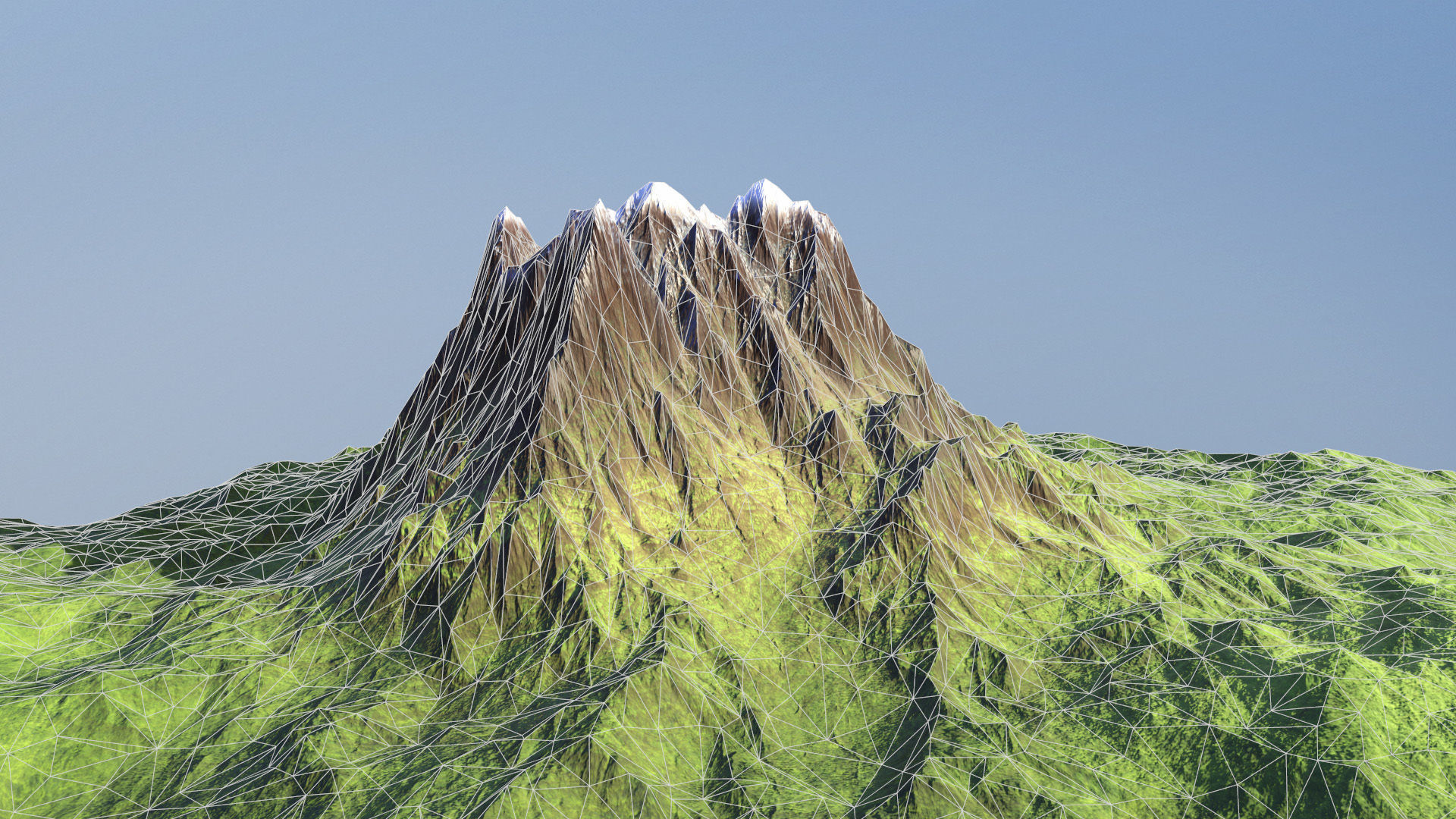 Low Poly Modular Mountain Model PBR Unity Game Ready 03 Low-poly 3D model_10