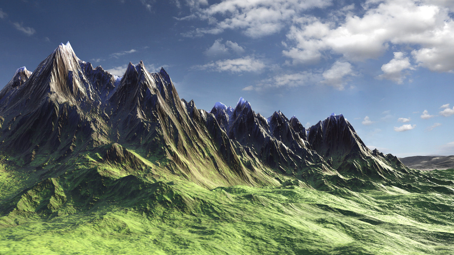 Low Poly Modular Mountain Model PBR Unity Game Ready 03 Low-poly 3D model_2