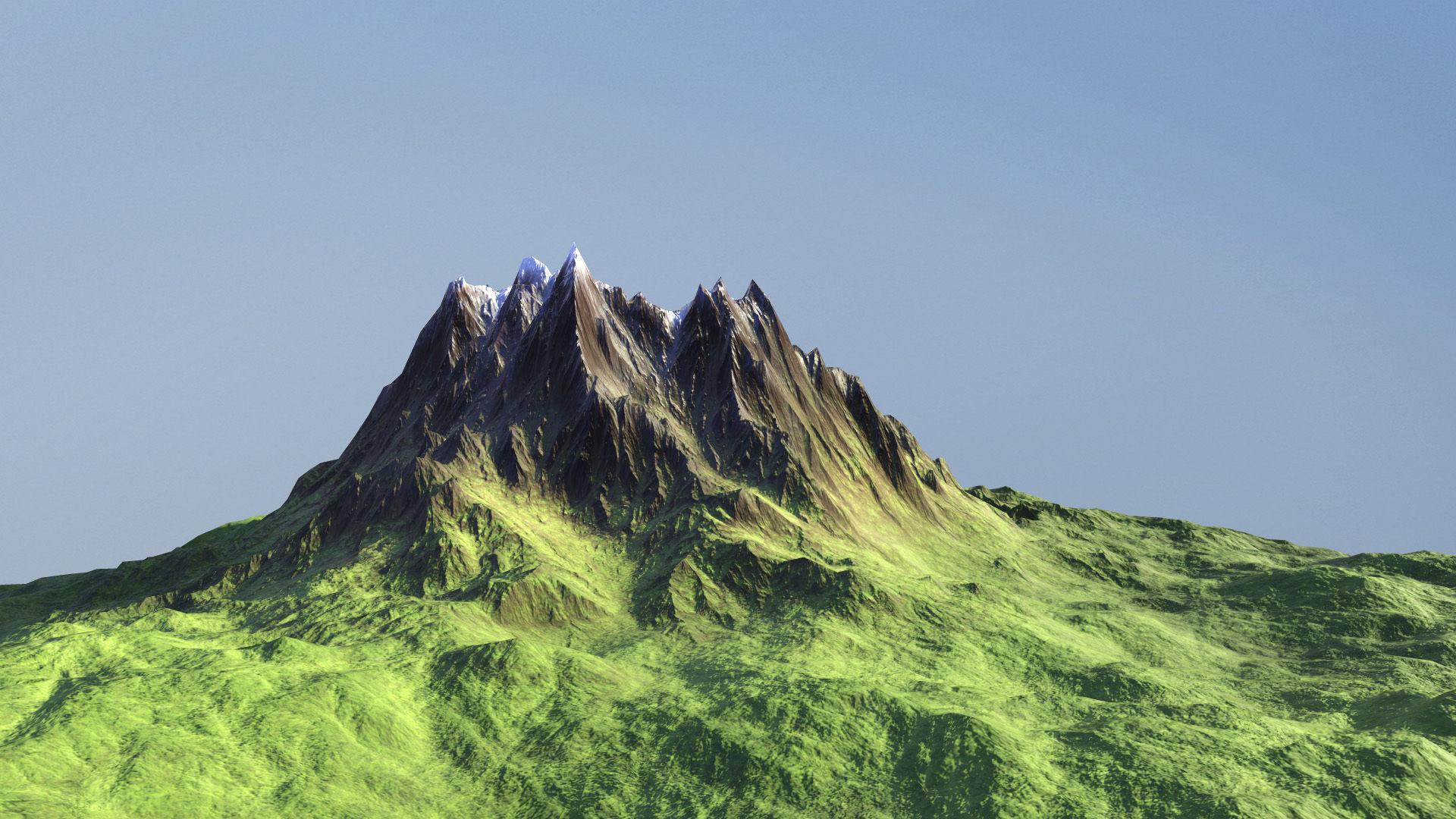 Low Poly Modular Mountain Model PBR Unity Game Ready 03 Low-poly 3D model_7