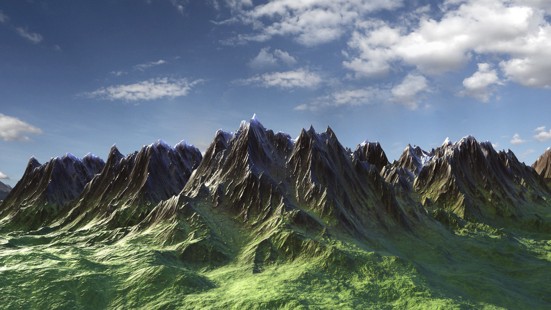 Low Poly Modular Mountain Model PBR Unity Game Ready 03 Low-poly 3D model_3