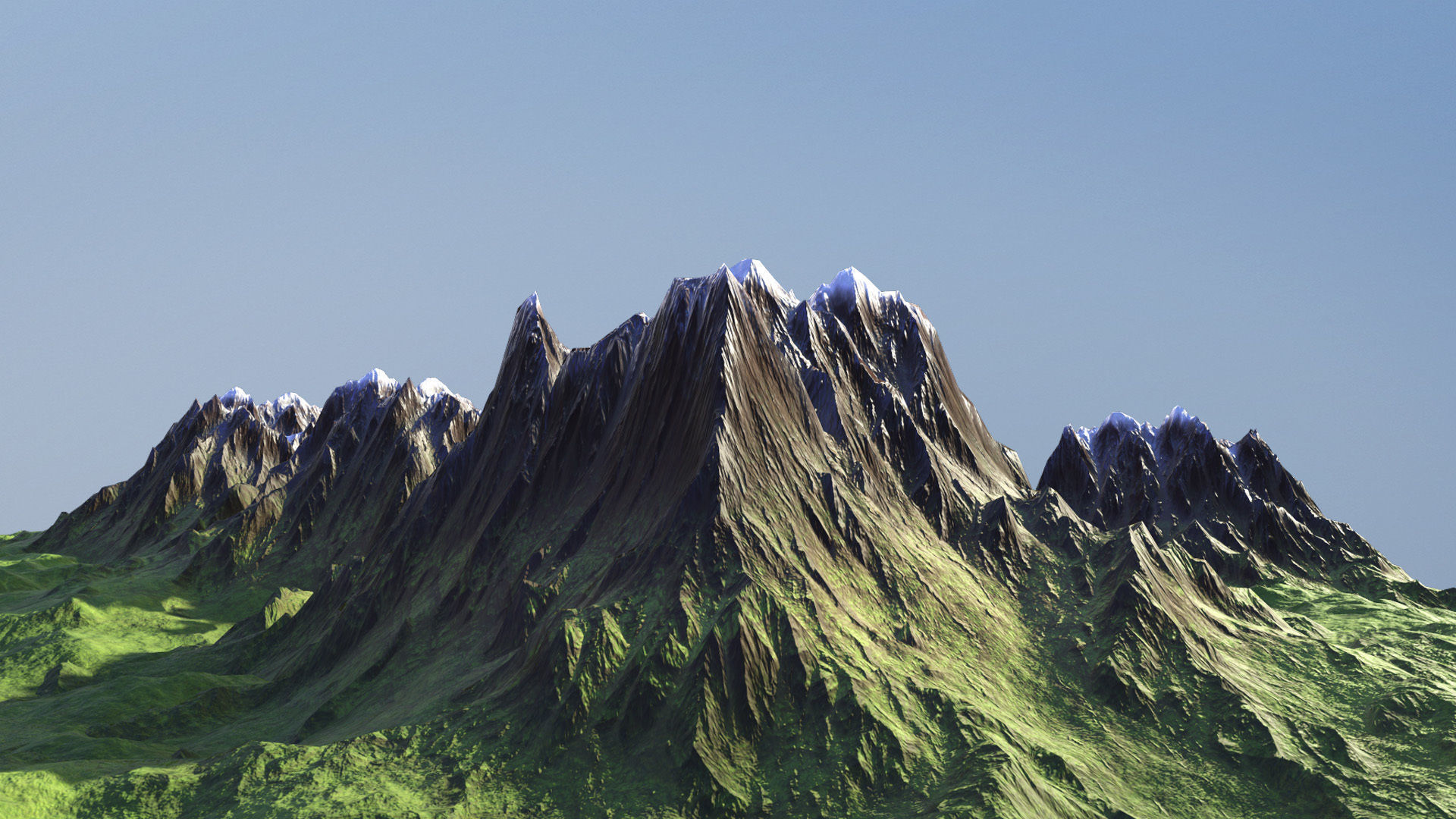 Low Poly Modular Mountain Model PBR Unity Game Ready 03 Low-poly 3D model_5