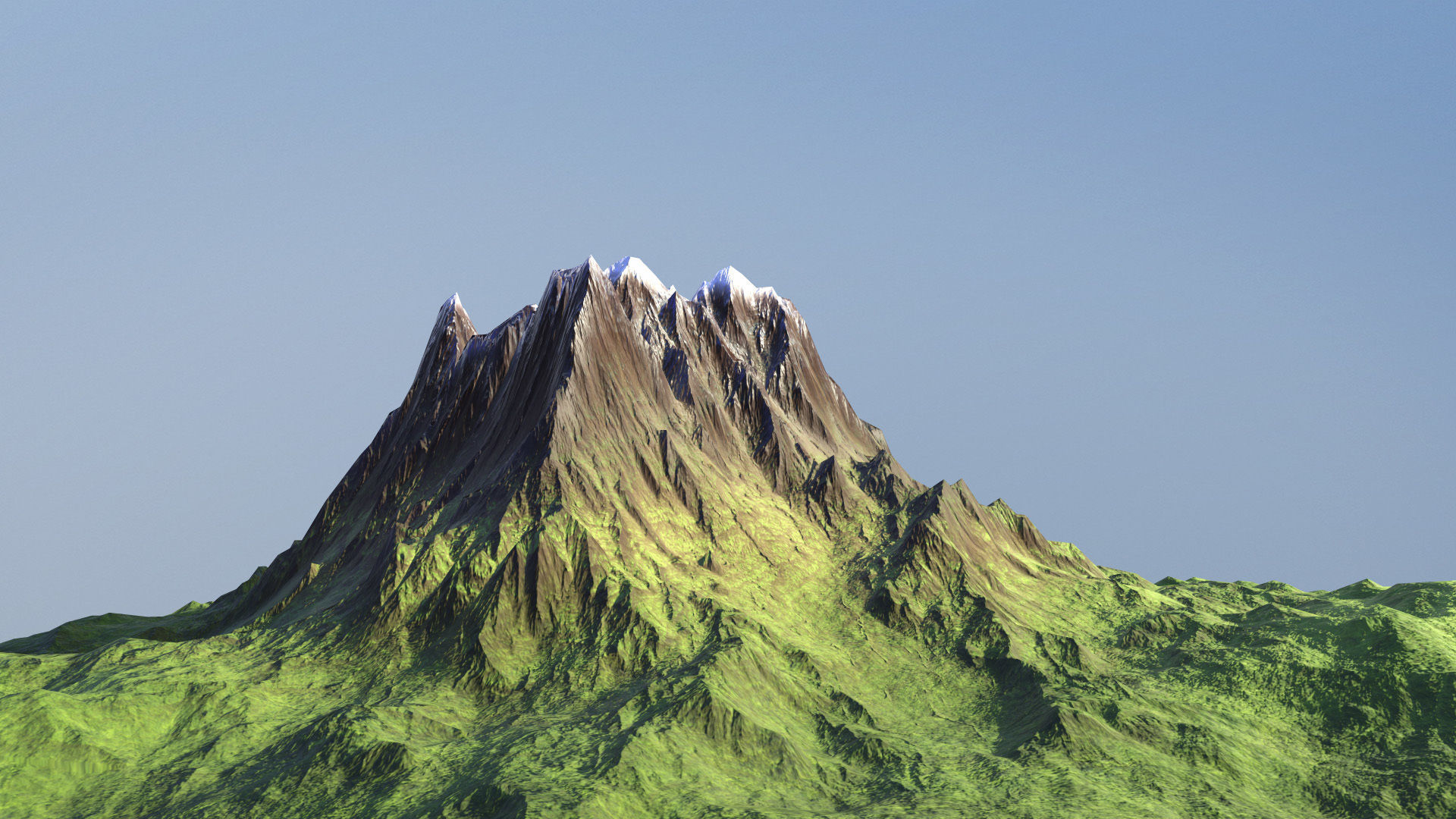 Low Poly Modular Mountain Model PBR Unity Game Ready 03 Low-poly 3D model_8