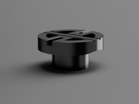 ZH2 OEM mirror mount caps 3D print model_3