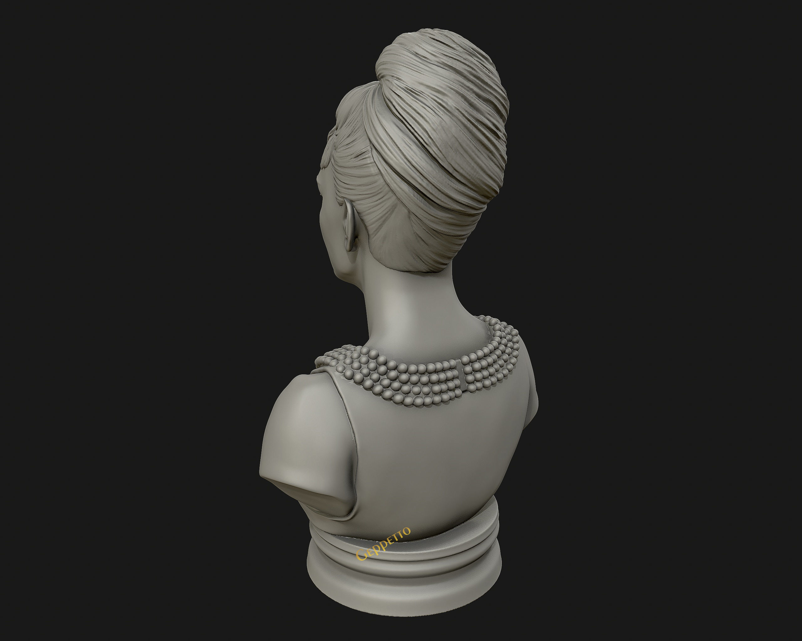 Audrey Hepburn 3D Portrait Model ready to 3D print 3D print model_13