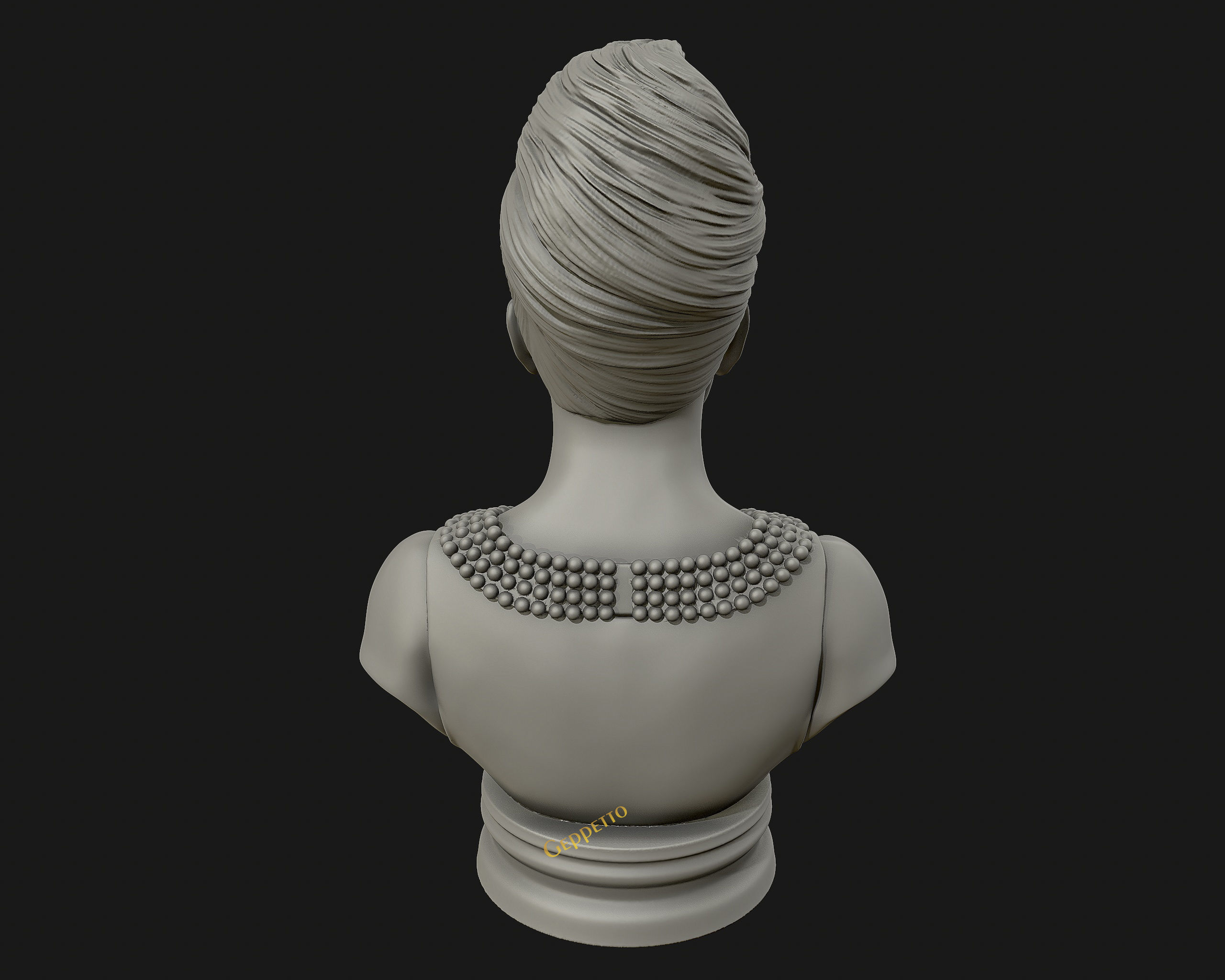 Audrey Hepburn 3D Portrait Model ready to 3D print 3D print model_14