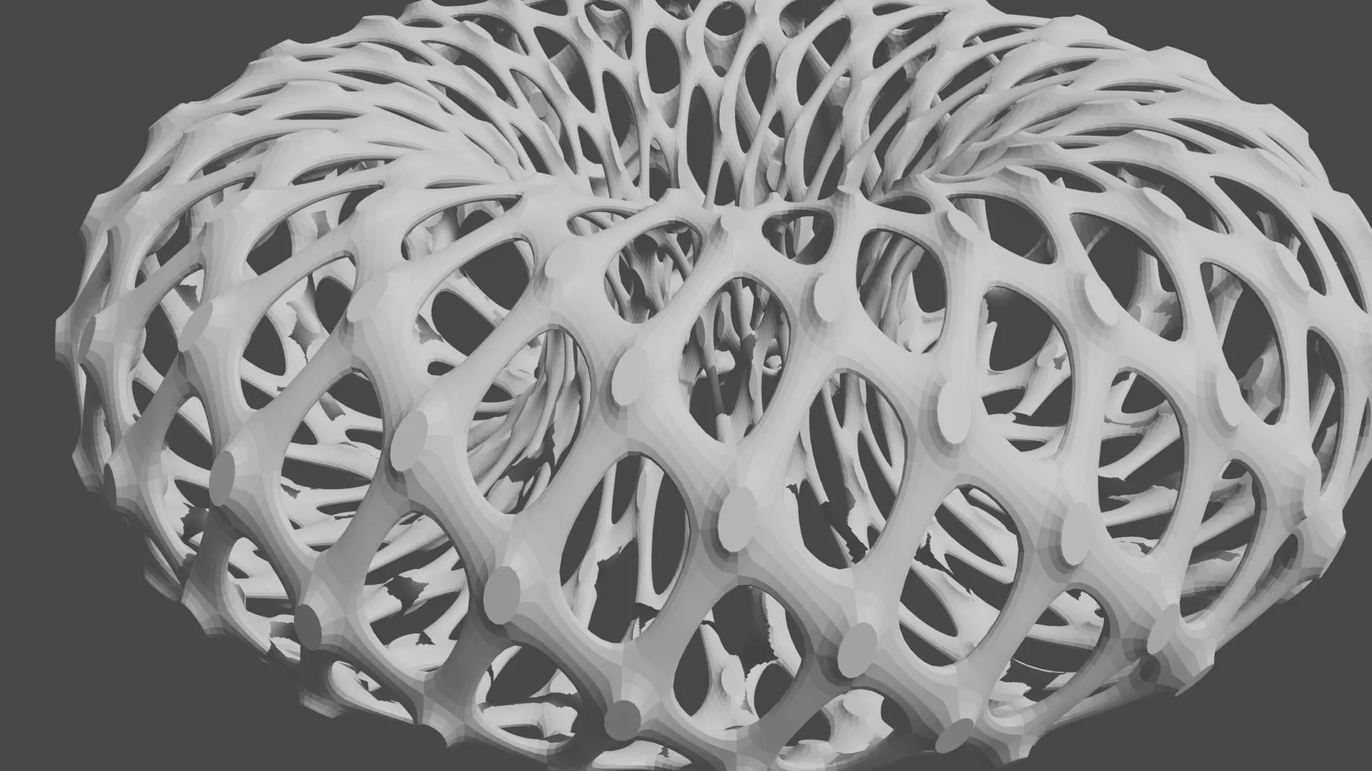 organic ball made of wire mesh Free 3D print model