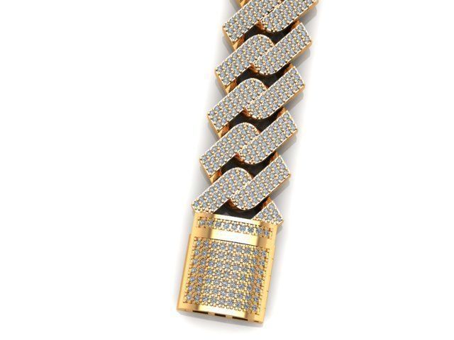 cuban chain  necklace new fashion just STL 3D model_3