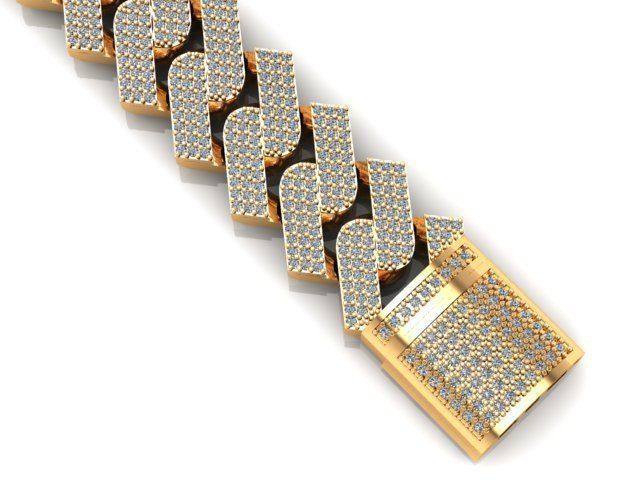 cuban chain  necklace new fashion just STL 3D model_4