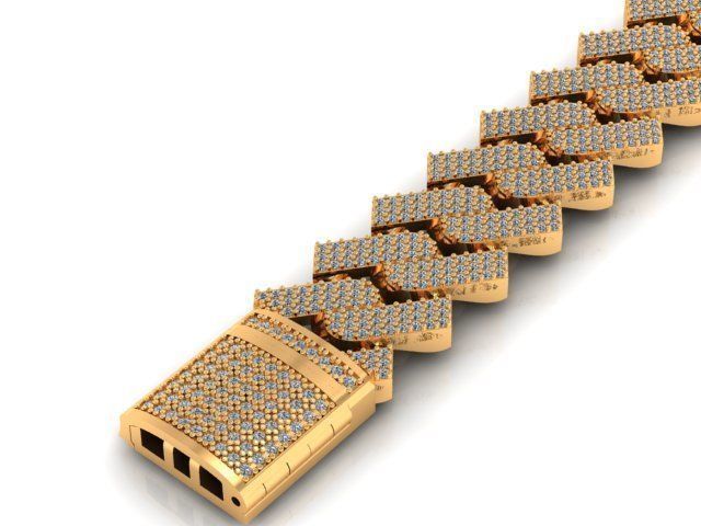 cuban chain  necklace new fashion just STL 3D model_5