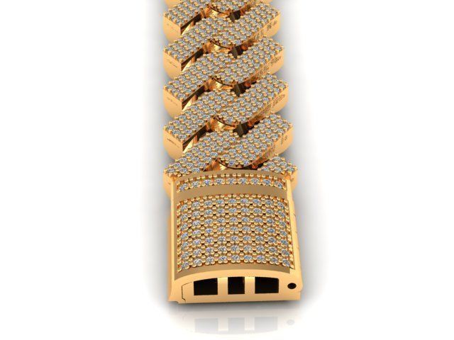 cuban chain  necklace new fashion just STL 3D model_11