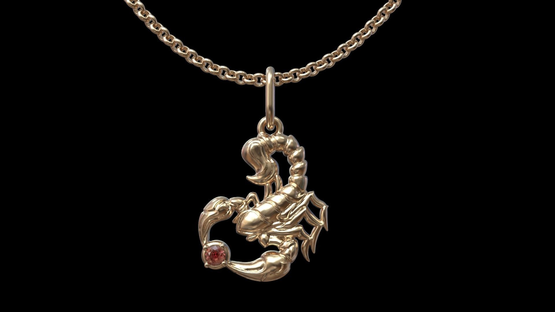 Scorpio pendant 3D print model_0