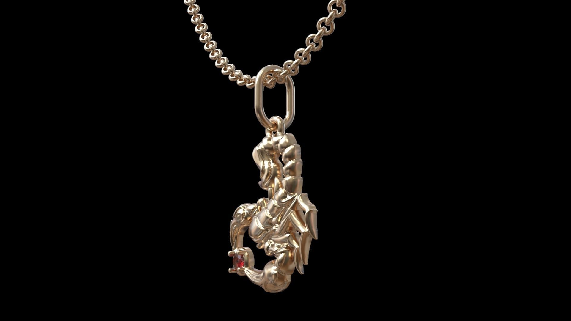 Scorpio pendant 3D print model_2