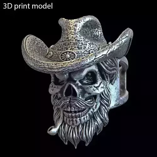 Skull ring jewelry gangster vol4  3D print model
